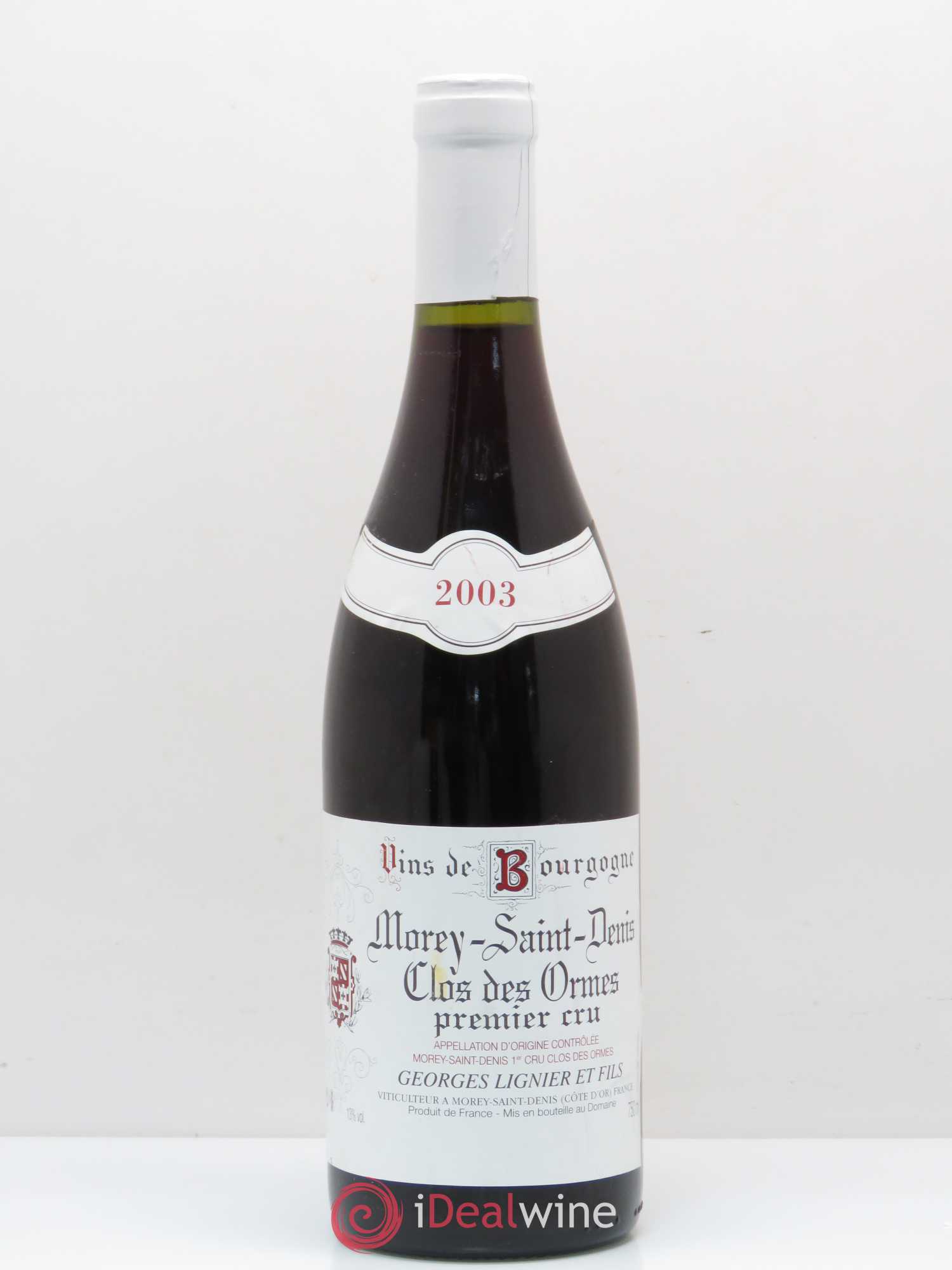 Morey-Saint-Denis 1er Cru Clos des Ormes Domaine Georges Lignier 2003 - Posten von 1 Flasche - 0