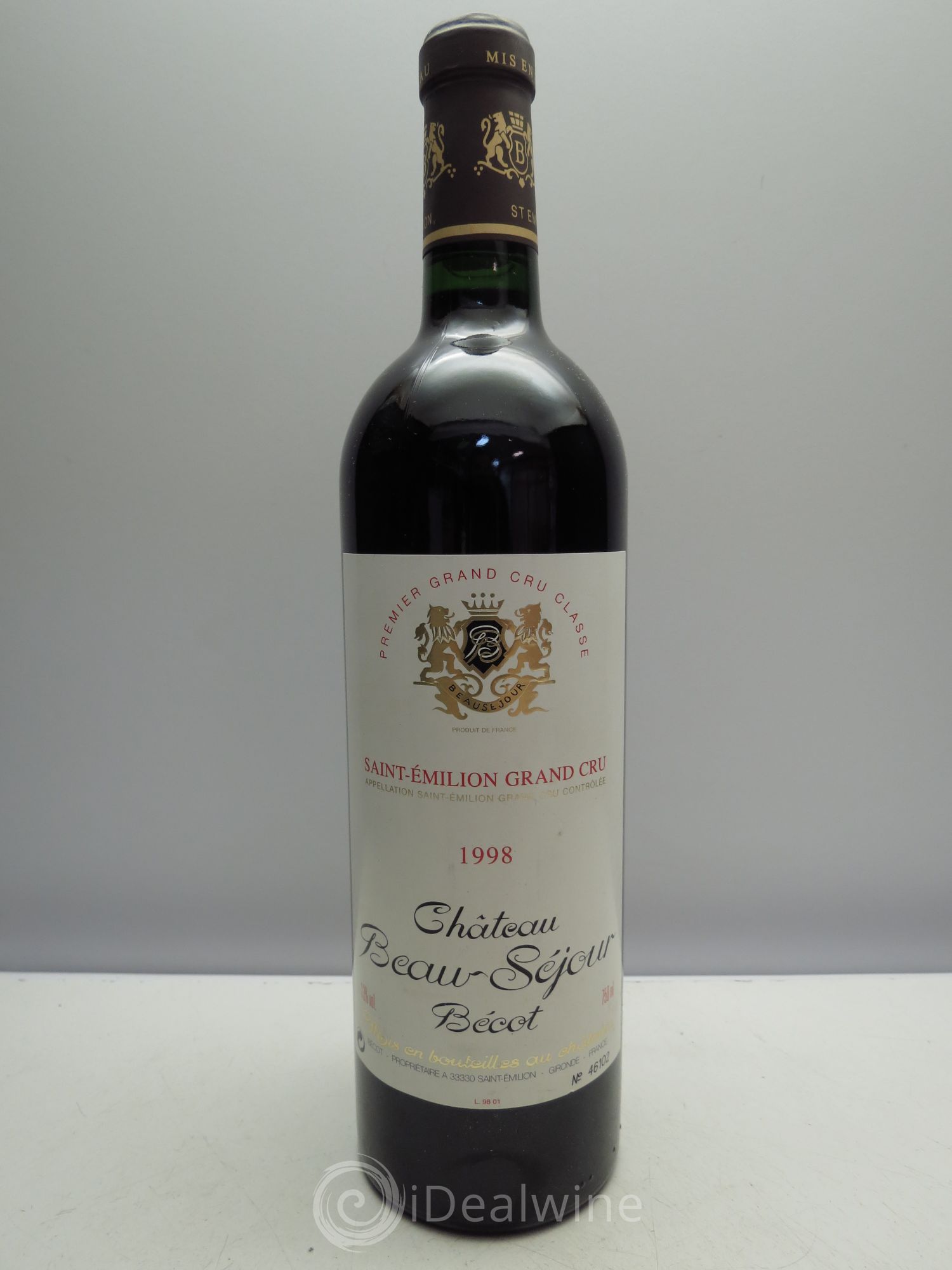 Château Beau-Séjour Bécot 1er Grand Cru Classé B 1998 - Lot de 1 bouteille - 0
