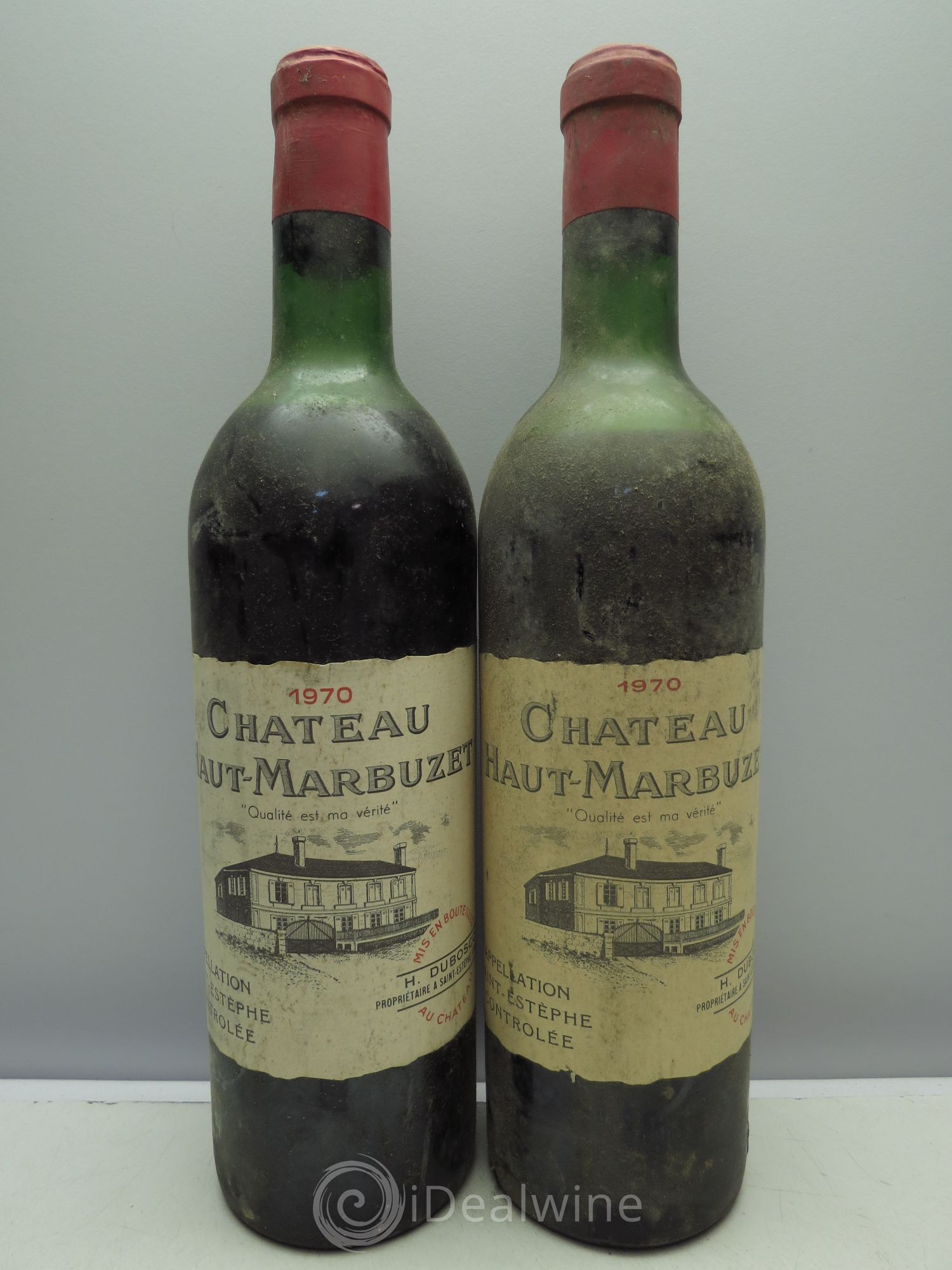 Château Haut Marbuzet 1970 - Lot de 2 bouteilles - 0