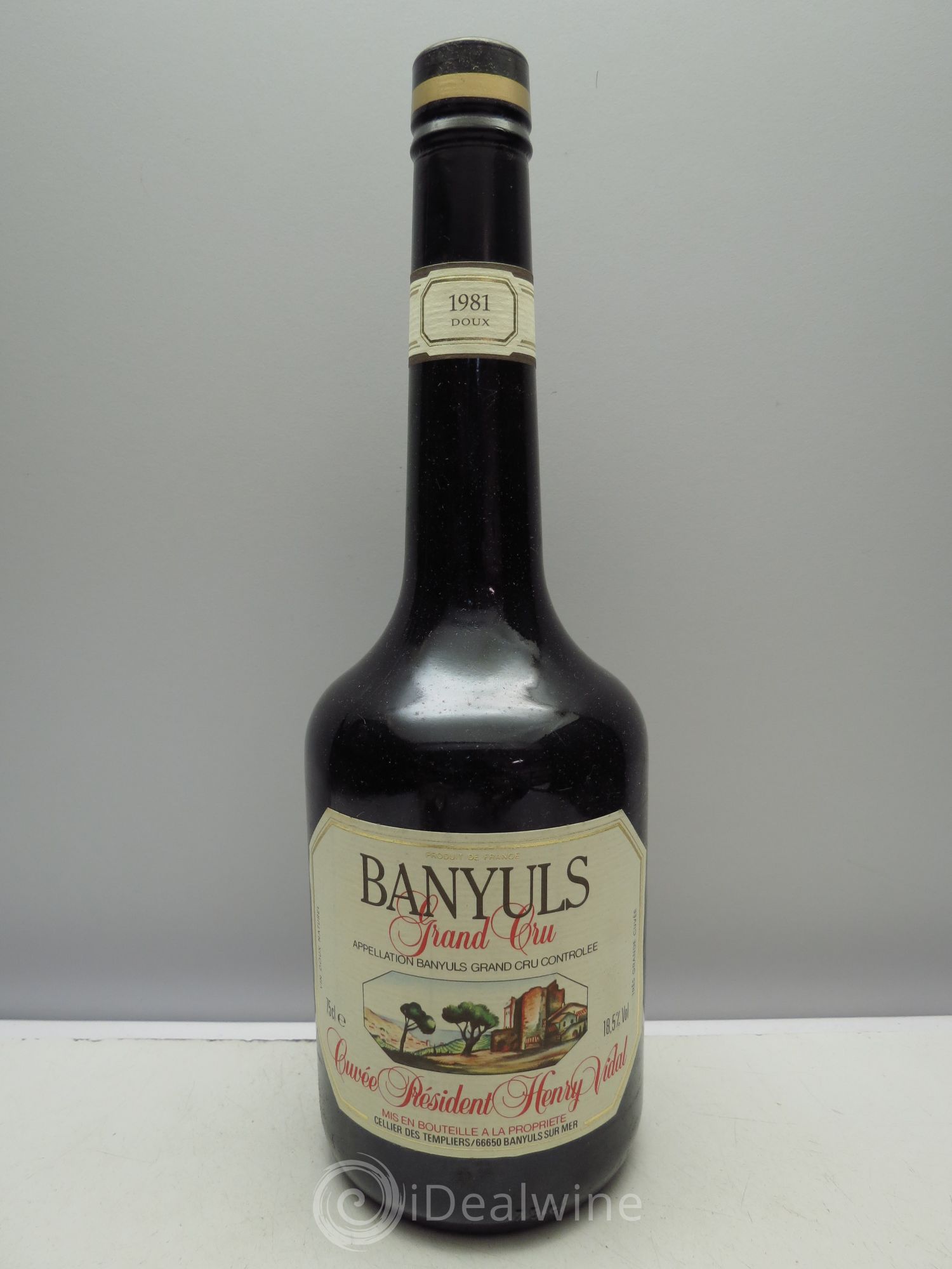 Banyuls Cuvée Président Henry Vidal - Cellier des Templiers (Doux) 1981 - Posten von 1 Flasche - 0