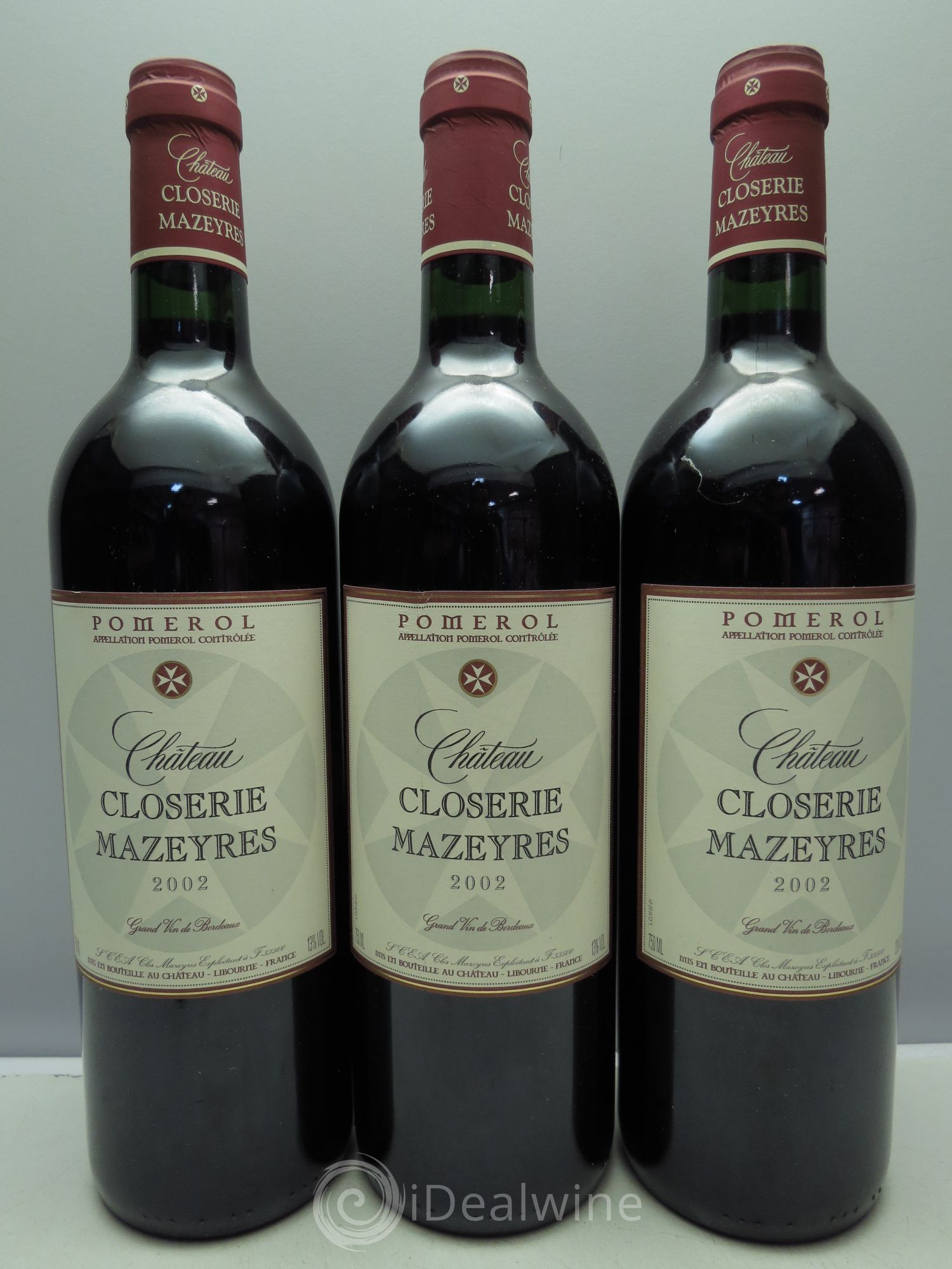Pomerol Château La Closerie Mazeyres 2002 - Posten von 3 Flaschen - 0