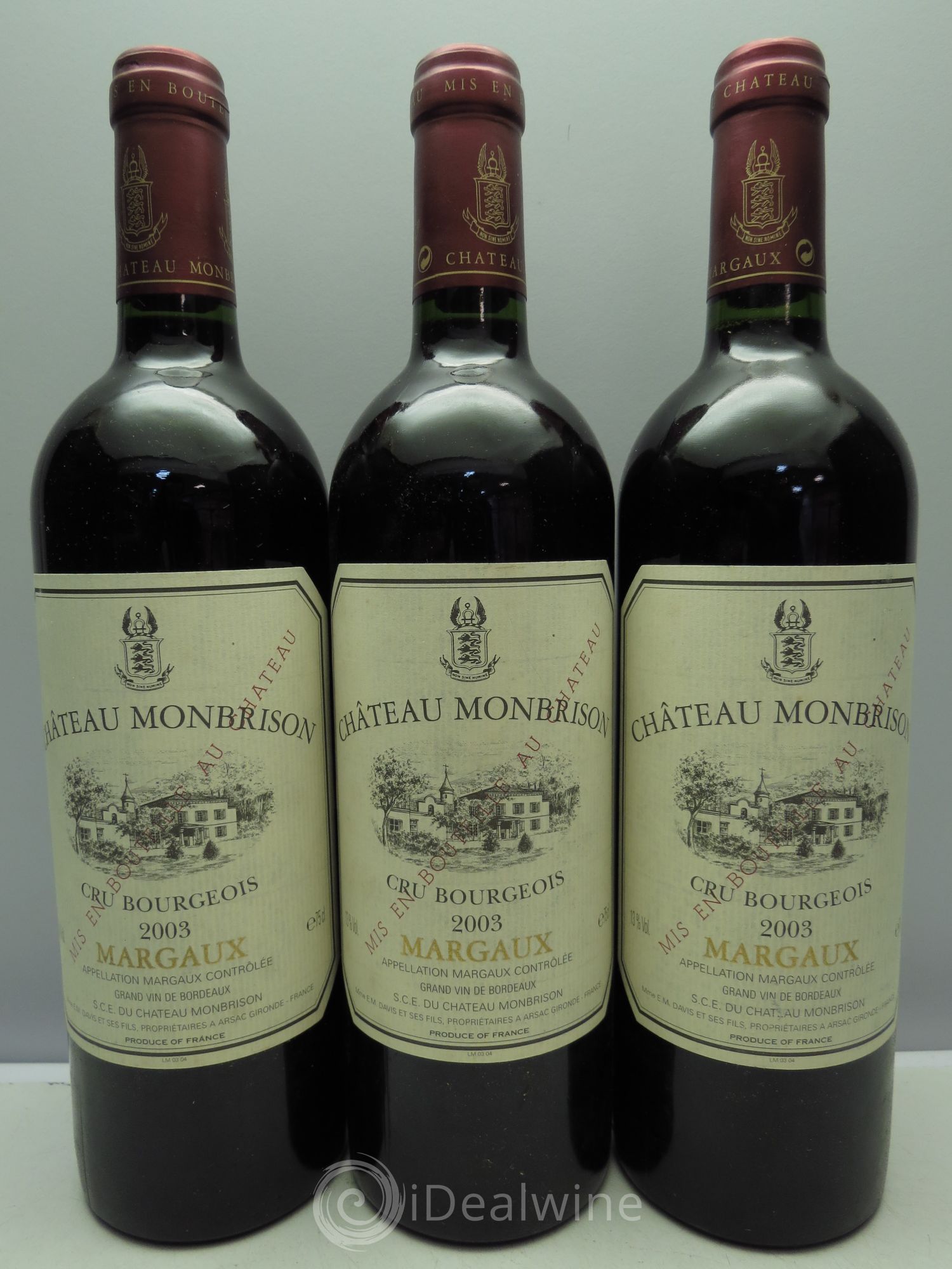 Château Monbrison 2003 - Lot de 3 bouteilles - 0