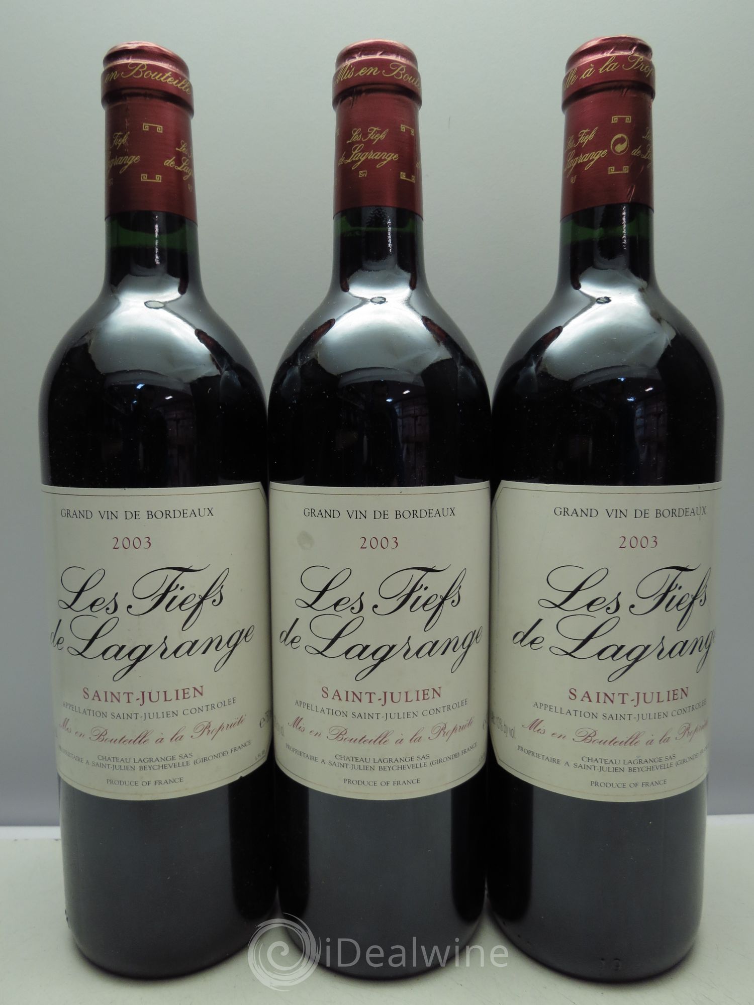Les Fiefs de Lagrange Second Vin 2003 - Lot de 3 bouteilles - 0