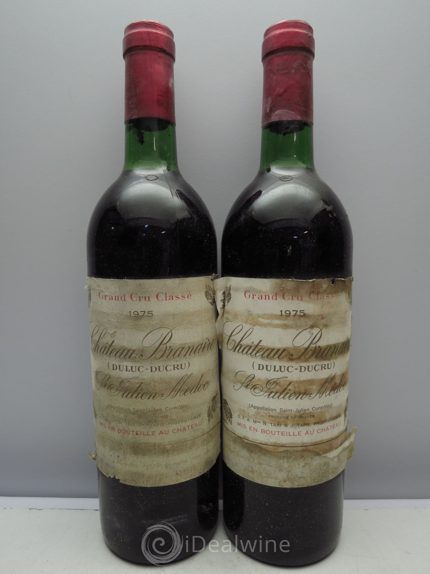 Château Branaire Ducru 4ème Grand Cru Classé 1975 - Lot de 2 bouteilles - 0