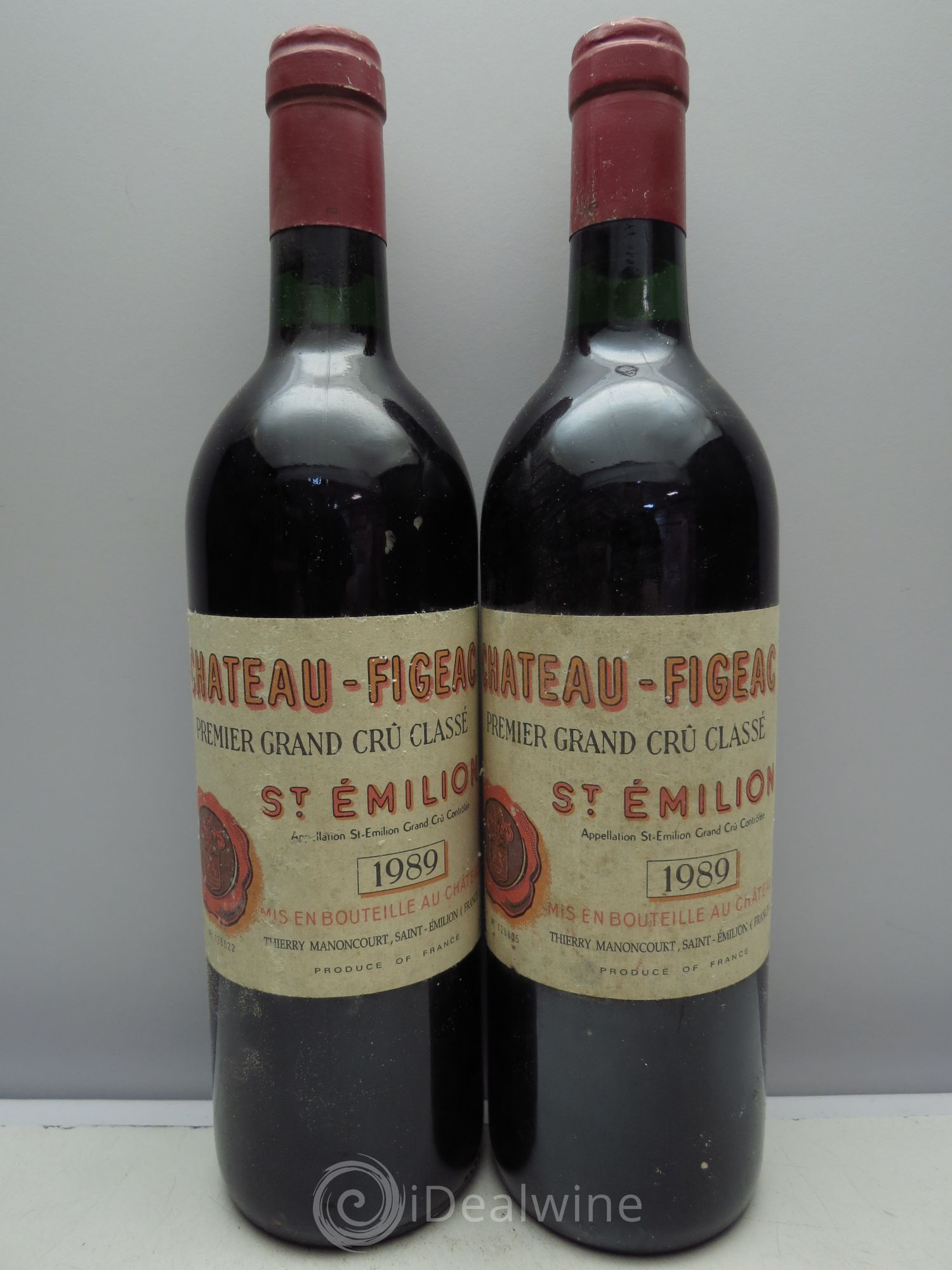Château Figeac 1er Grand Cru Classé A 1989 - Lot de 2 bouteilles - 0