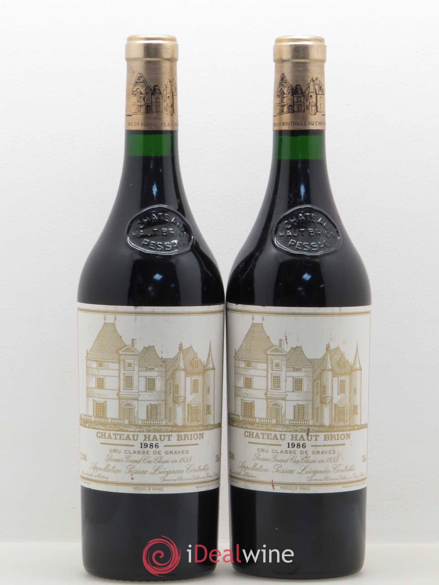 Château Haut Brion 1er Grand Cru Classé 1986 - Lot de 2 bouteilles - 0