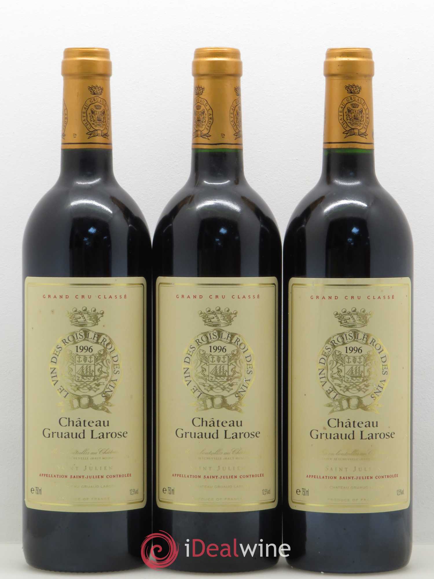 Château Gruaud Larose 2ème Grand Cru Classé 1996 - Lot de 3 bouteilles - 0