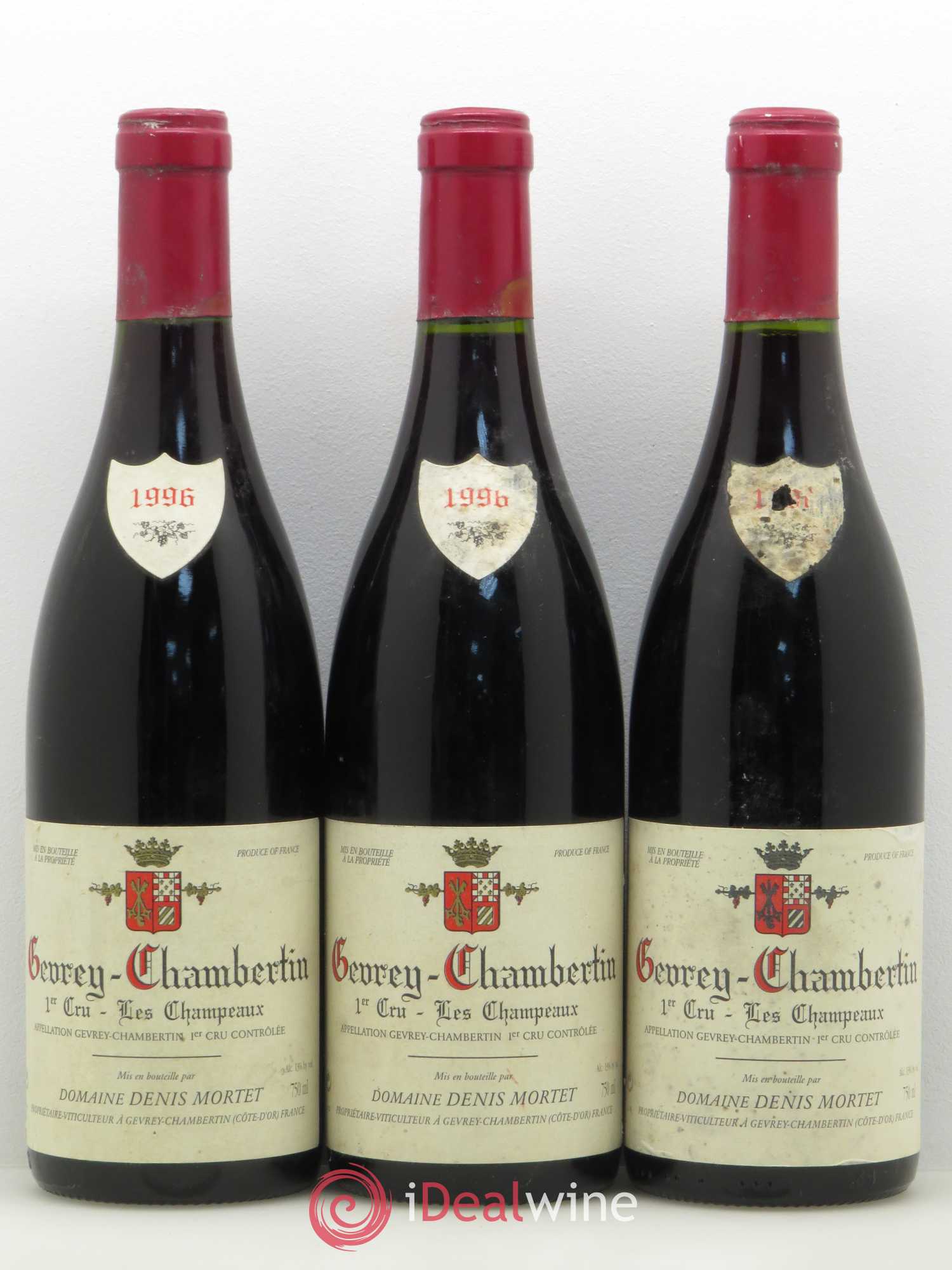 Gevrey-Chambertin 1er Cru Les Champeaux Denis Mortet (Domaine) 1996 - Lot de 3 bouteilles - 0