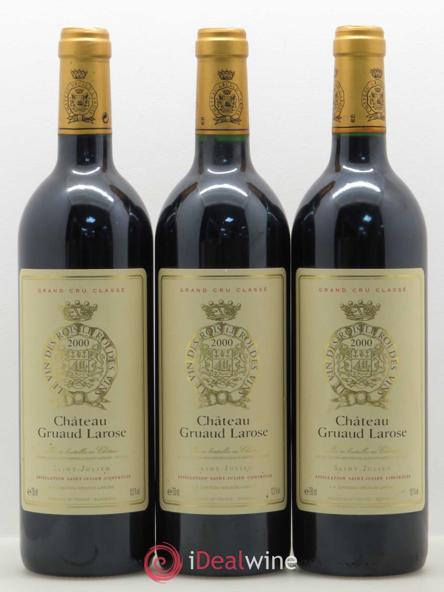 Château Gruaud Larose 2ème Grand Cru Classé 2000 - Lot de 3 bouteilles - 0