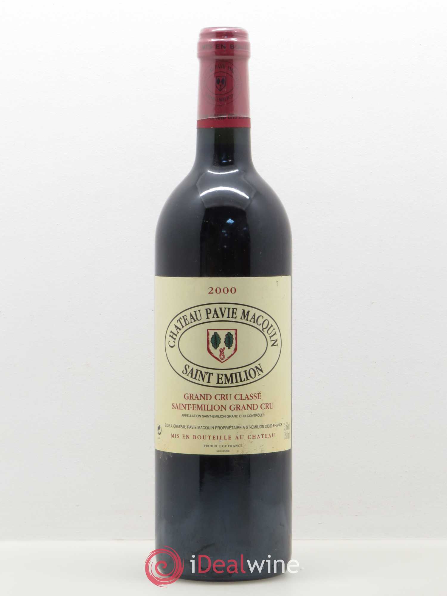 Château Pavie Macquin 1er Grand Cru Classé B 2000 - Lot de 1 bouteille - 0
