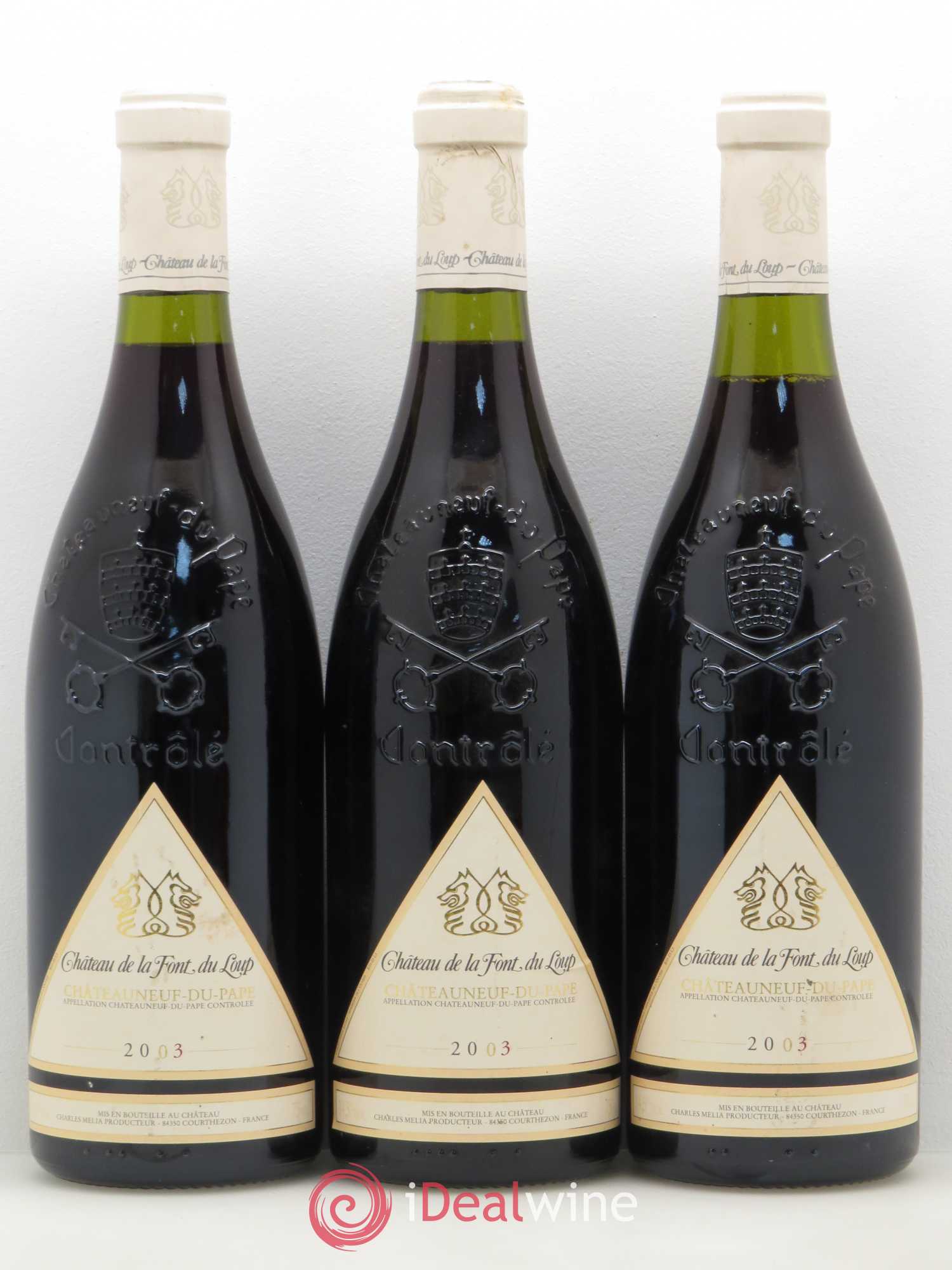Châteauneuf-du-Pape La Font du Loup (sans prix de réserve) 2003 - Posten von 3 Flaschen - 0