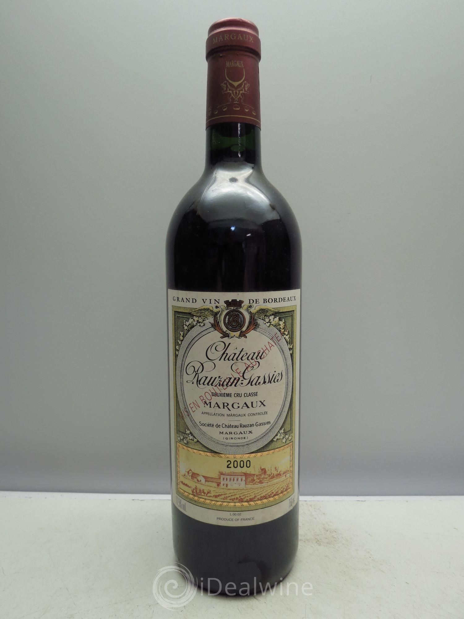 Château Rauzan-Gassies 2ème Grand Cru Classé 2000 - Lot de 1 bouteille - 0