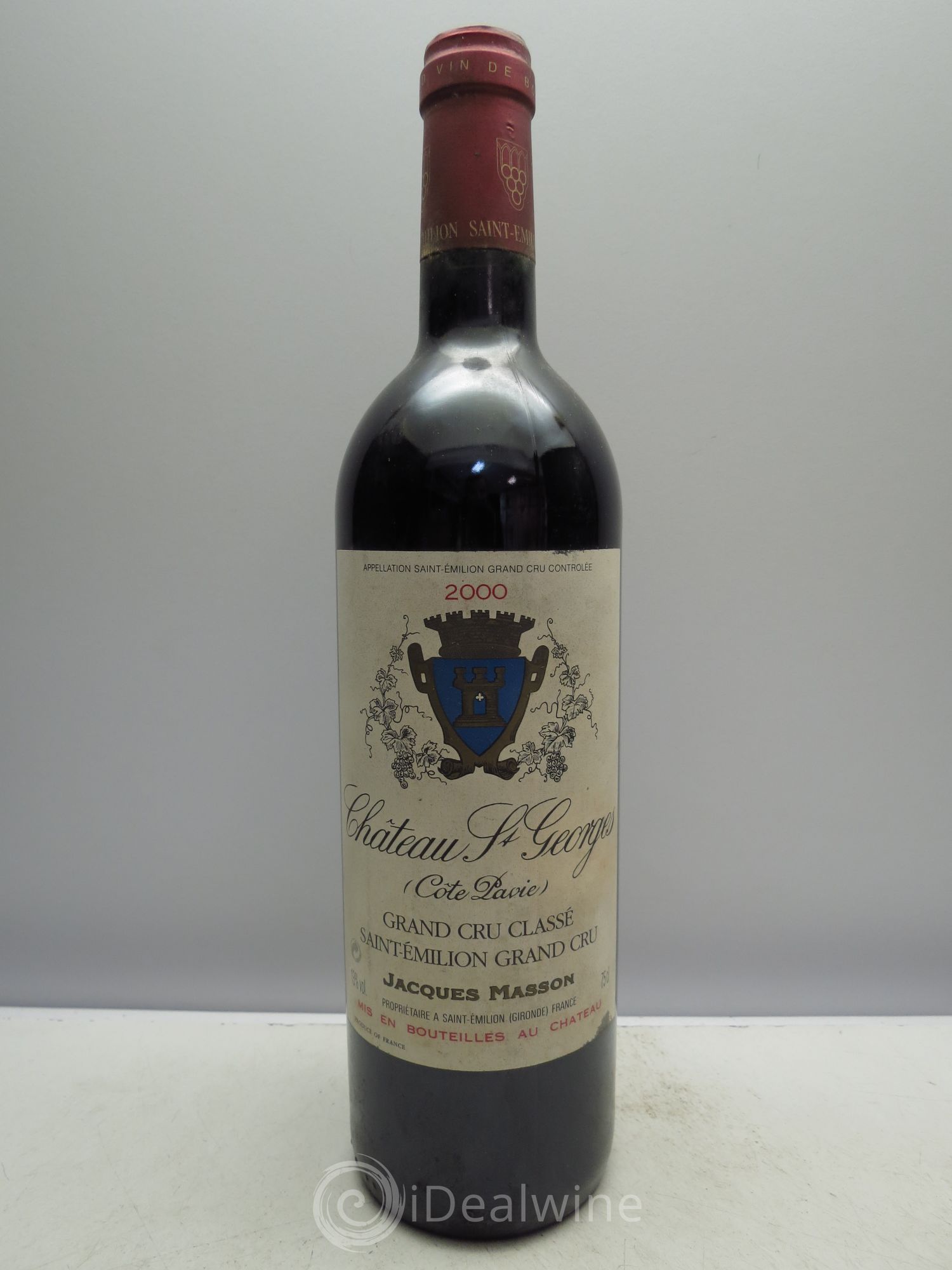 Château Saint-Georges Côte Pavie Grand Cru Classé 2000 - Lot de 1 bouteille - 0