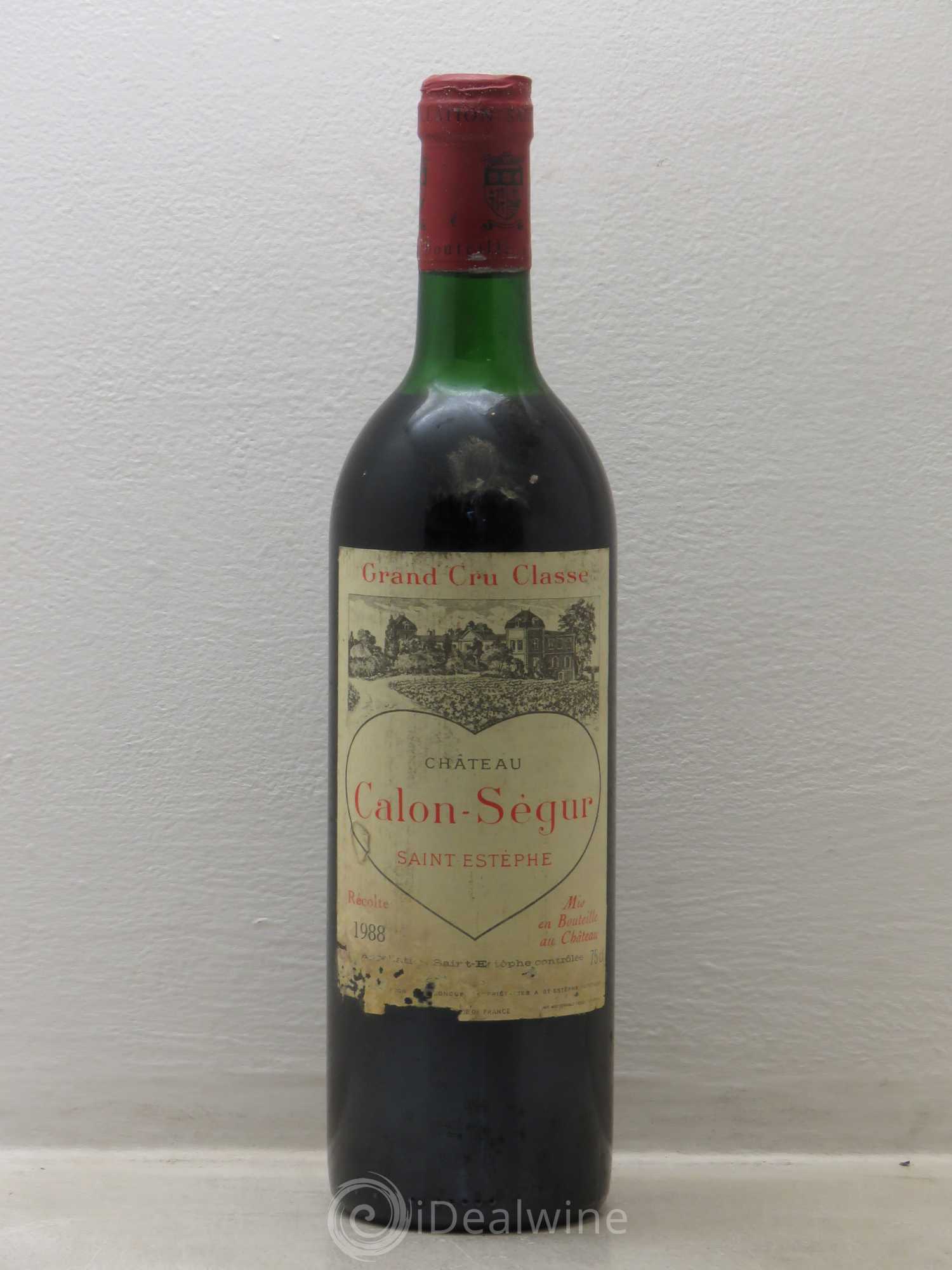 Château Calon Ségur 3ème Grand Cru Classé 1988 - Lot de 1 bouteille - 0