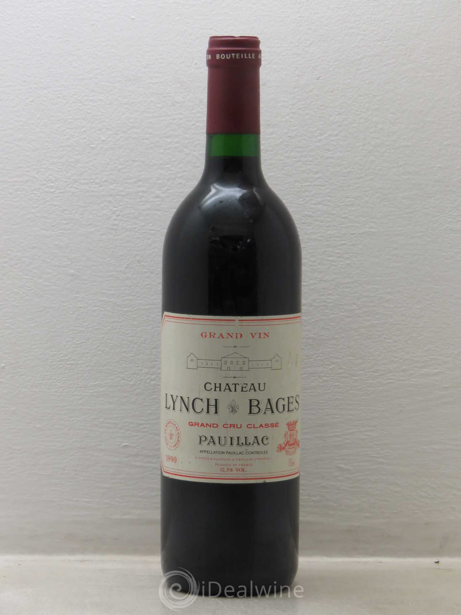 Château Lynch Bages 5ème Grand Cru Classé 1990 - Lot de 1 bouteille - 0