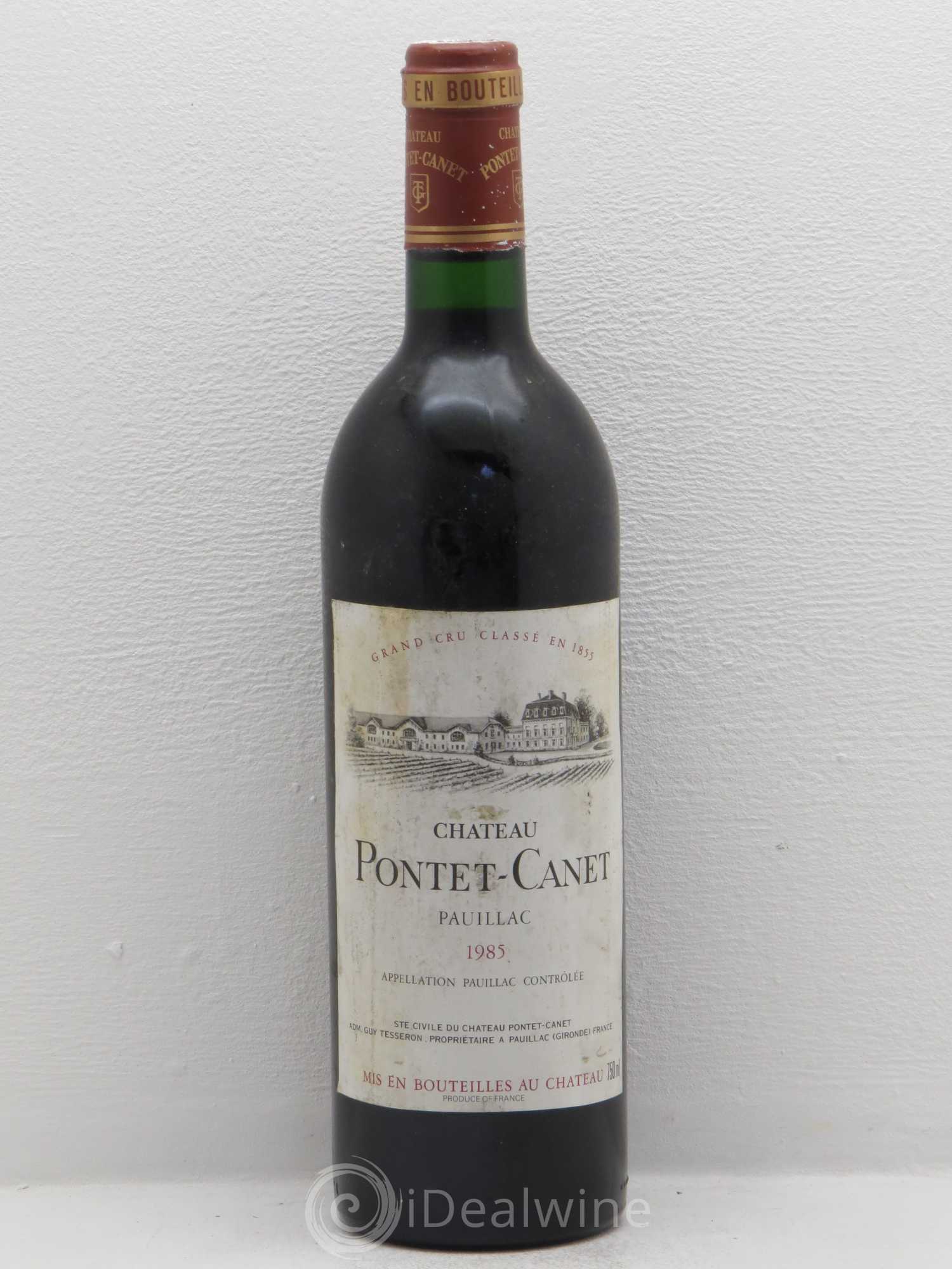 Château Pontet Canet 5ème Grand Cru Classé 1985 - Lot de 1 bouteille - 0