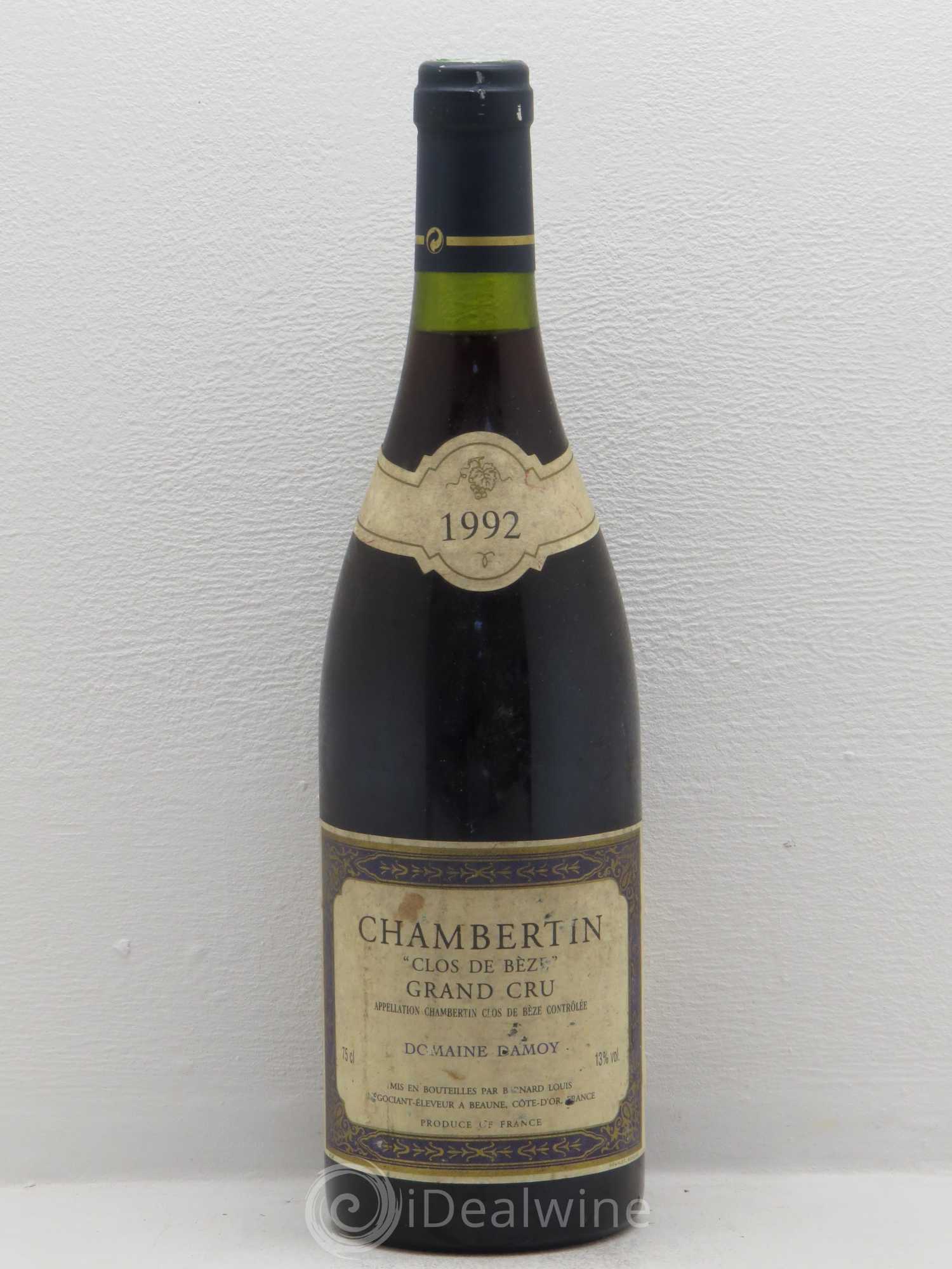 Chambertin Clos de Bèze Grand Cru Pierre Damoy 1992 - Lot de 1 bouteille - 0