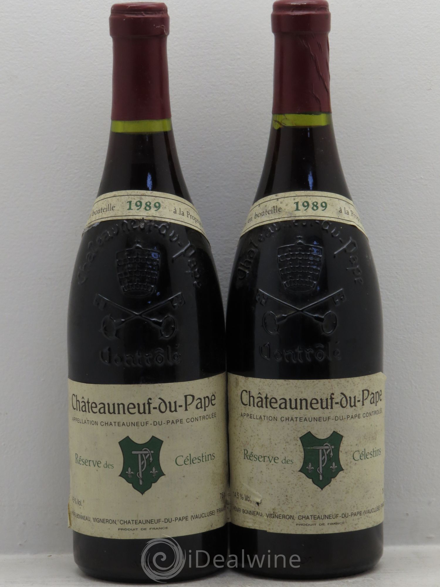 Châteauneuf-du-Pape Réserve des Célestins Henri Bonneau & Fils 1989 - Lot de 2 bouteilles - 0