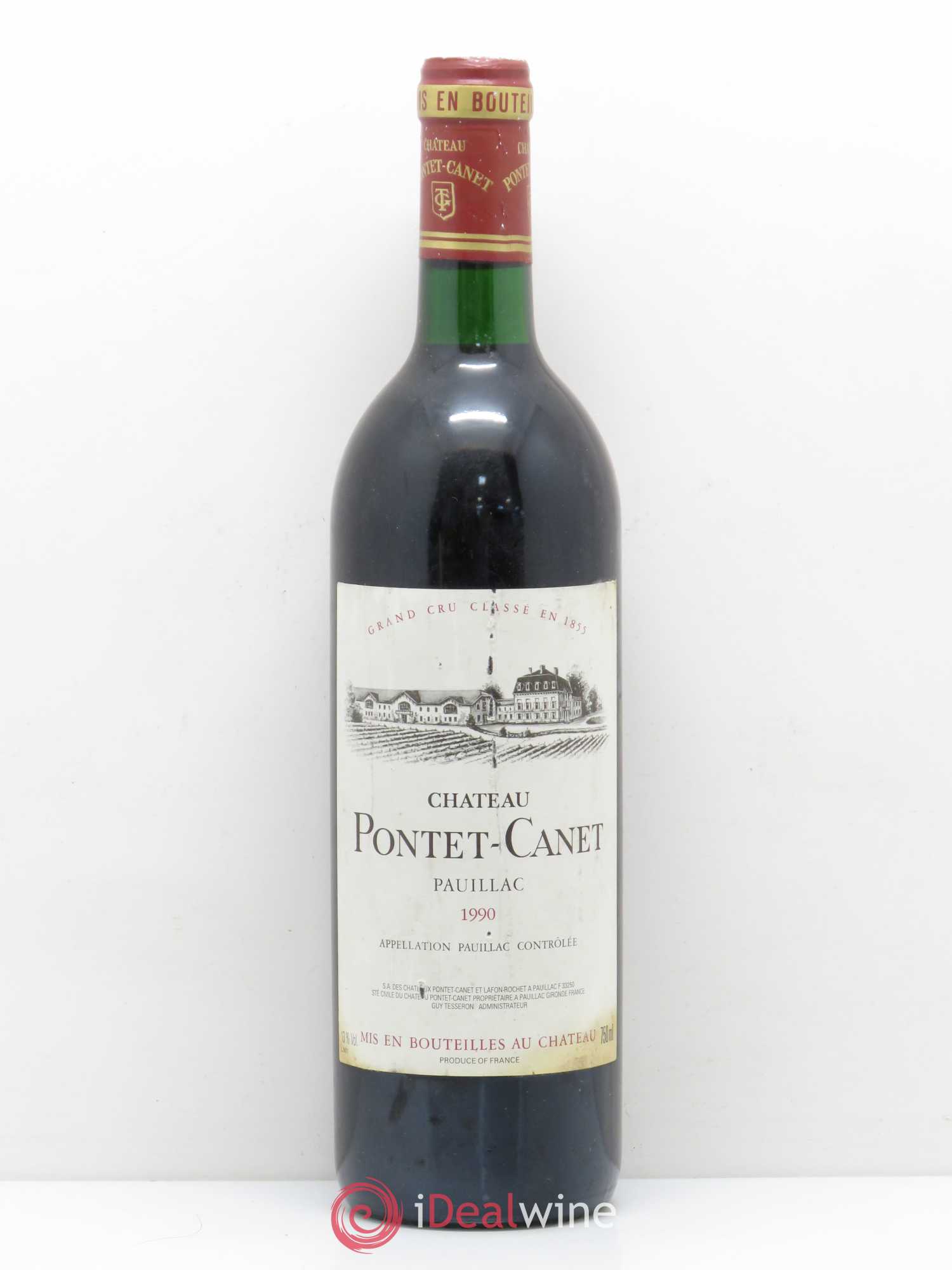 Château Pontet Canet 5ème Grand Cru Classé 1990 - Lot de 1 bouteille - 0