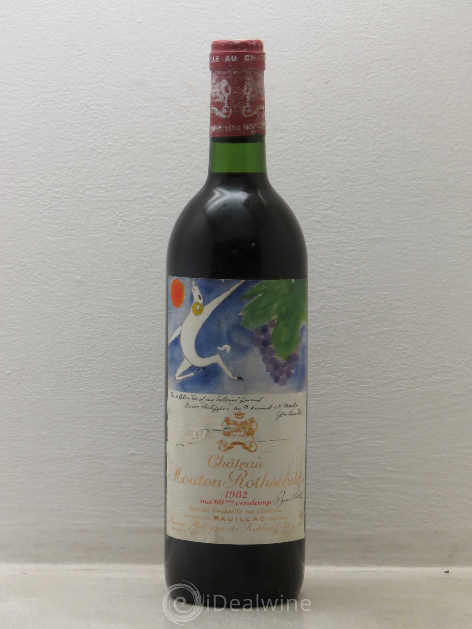 Château Mouton Rothschild 1er Grand Cru Classé 1982 - Lot de 1 bouteille - 0
