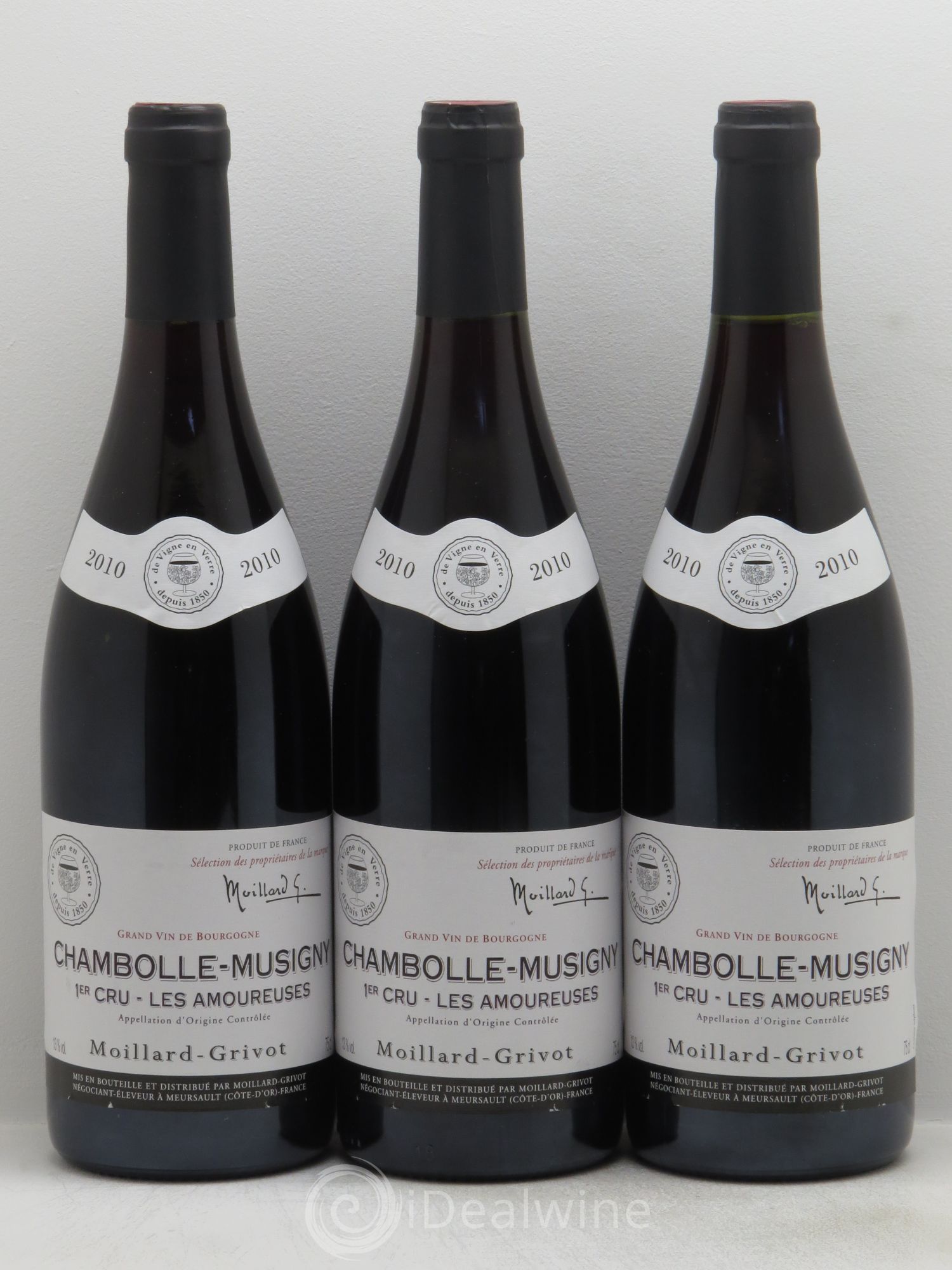 Chambolle-Musigny 1er Cru Négoce Moillard Grivot 2010 - Lot de 3 bouteilles - 0