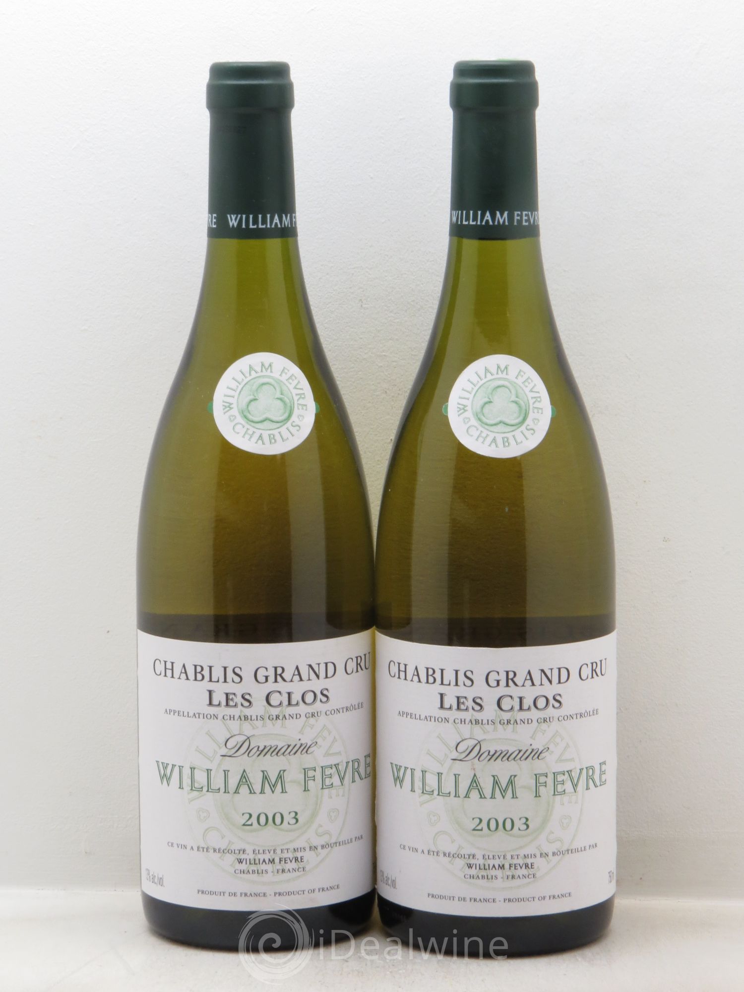 Chablis Grand Cru Les Clos William Fèvre 2003 - Lot de 2 bouteilles - 0