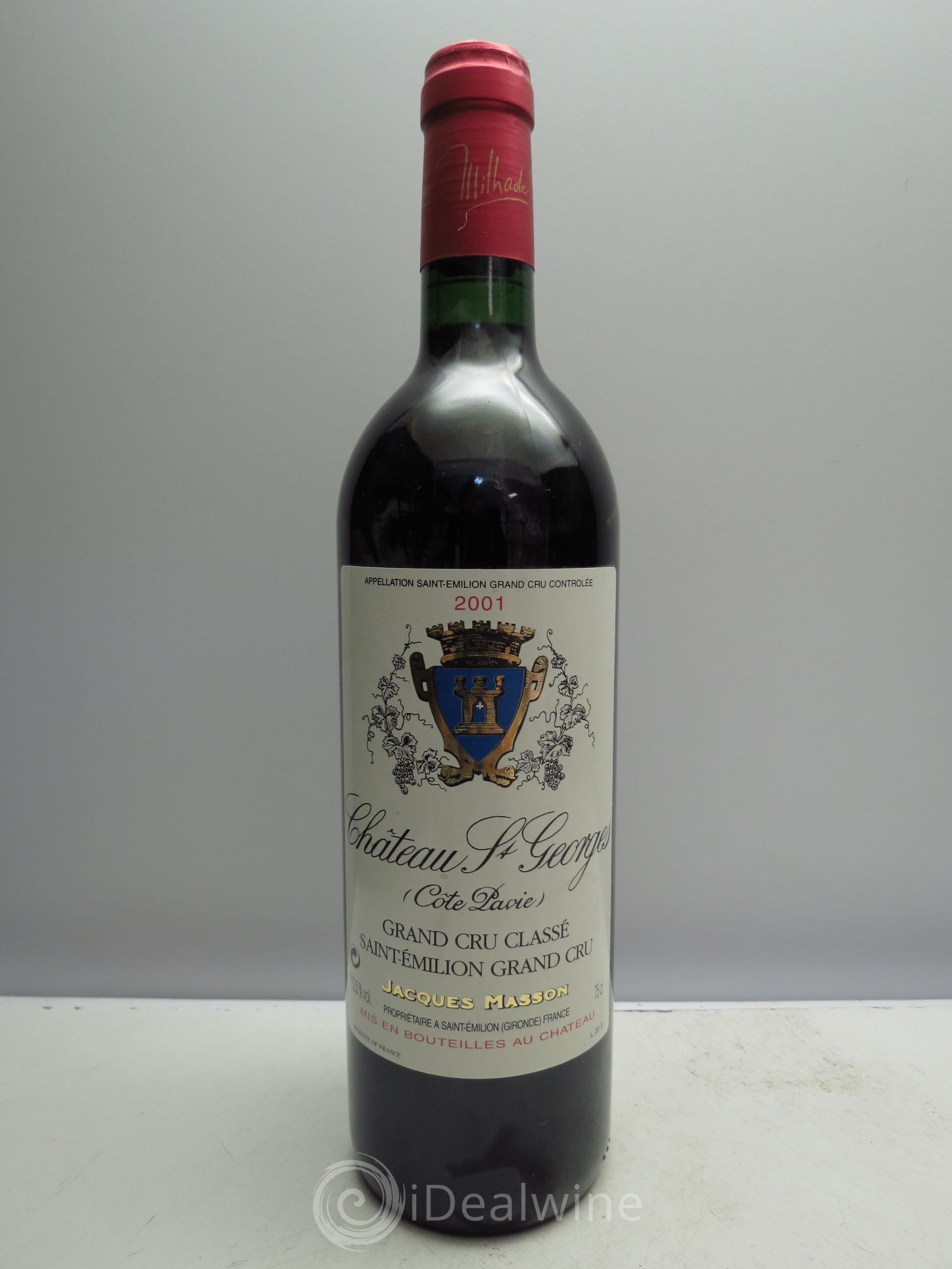Château Saint-Georges Côte Pavie Grand Cru Classé 2001 - Lot de 1 bouteille - 0