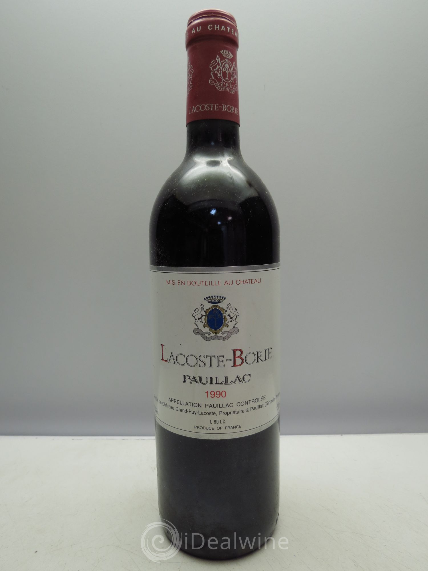 Lacoste Borie (CB sans couvercle) 1990 - Lot de 12 bouteilles - 0