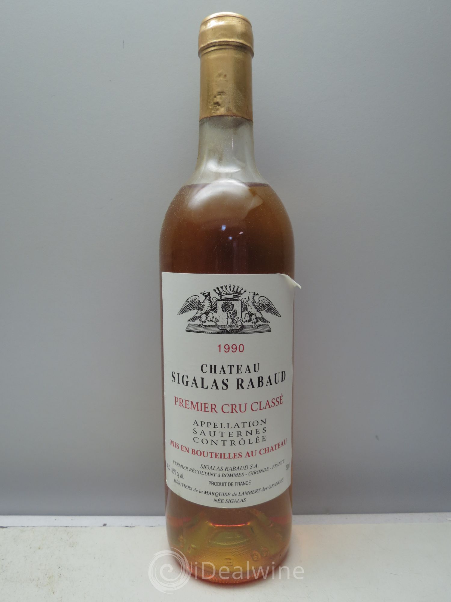 Château Sigalas Rabaud 1er Grand Cru Classé (CB sans couvercle) 1990 - Lotto di 12 bottiglie - 0