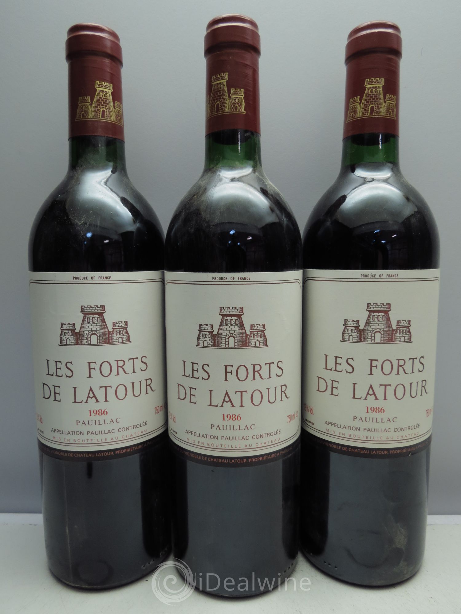 Les Forts de Latour Second Vin 1986 - Lot de 3 bouteilles - 0
