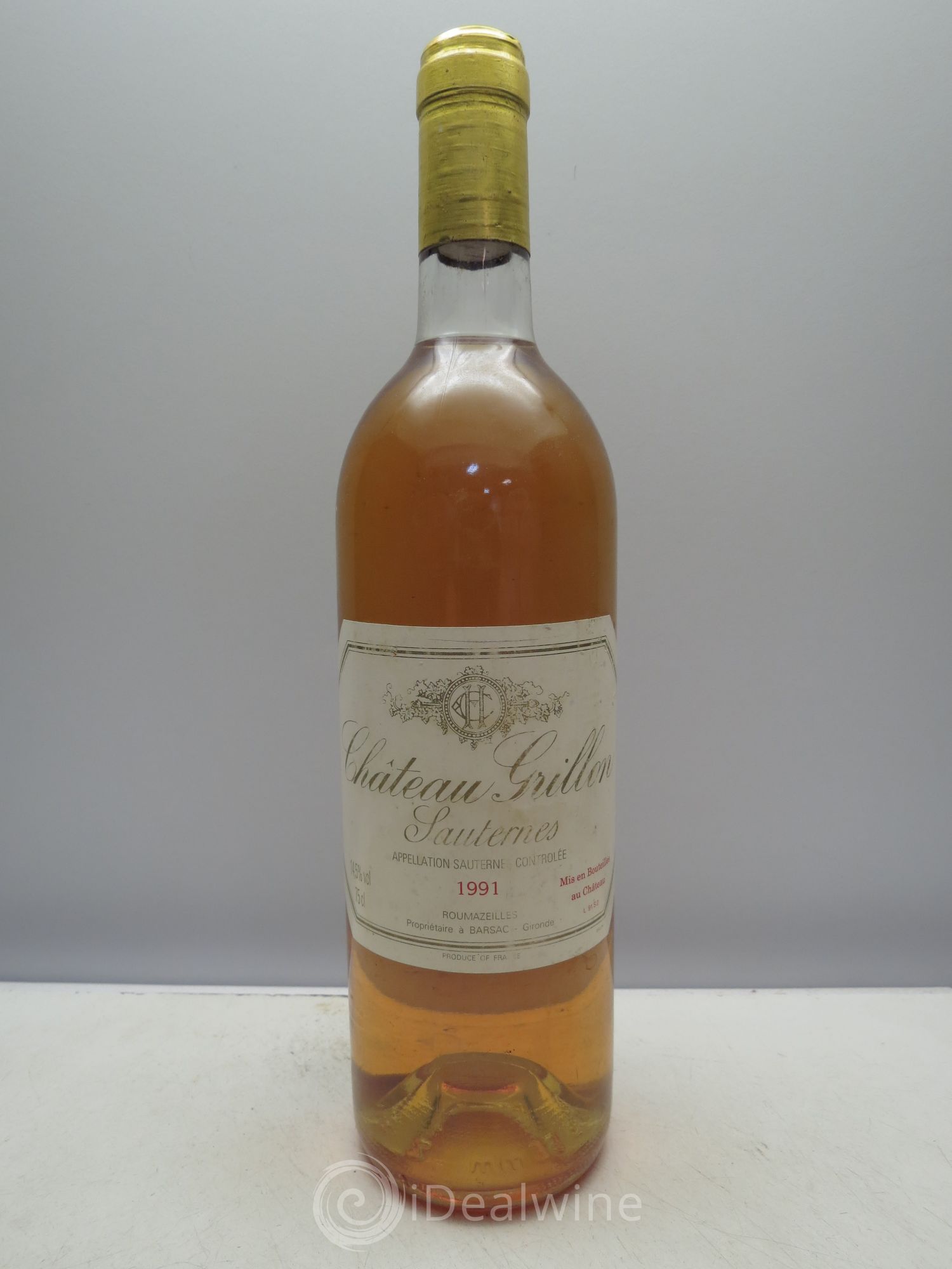 Sauternes Château Grillon 1991 - Posten von 1 Flasche - 0