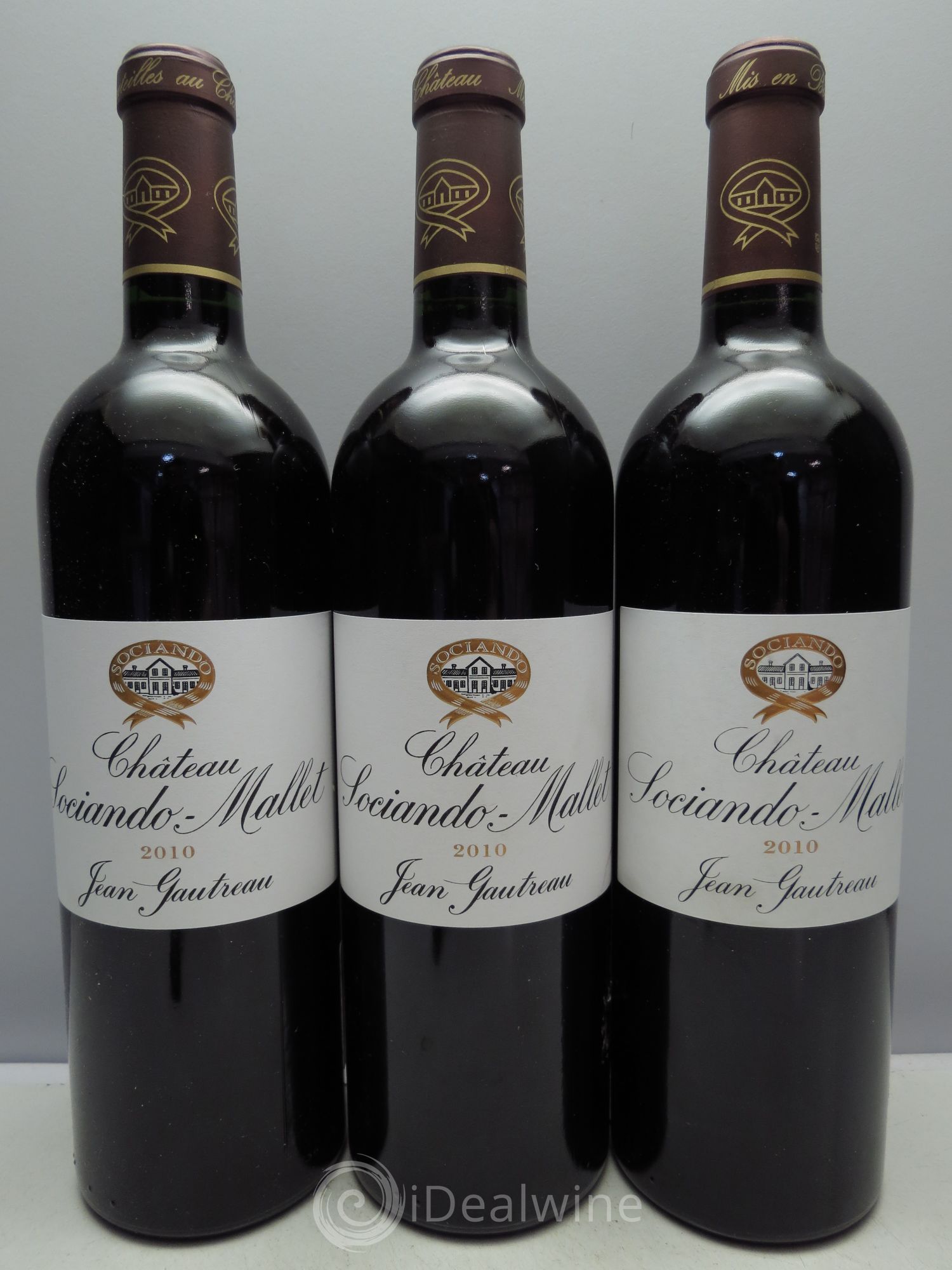 Château Sociando Mallet 2010 - Lot de 3 bouteilles - 0