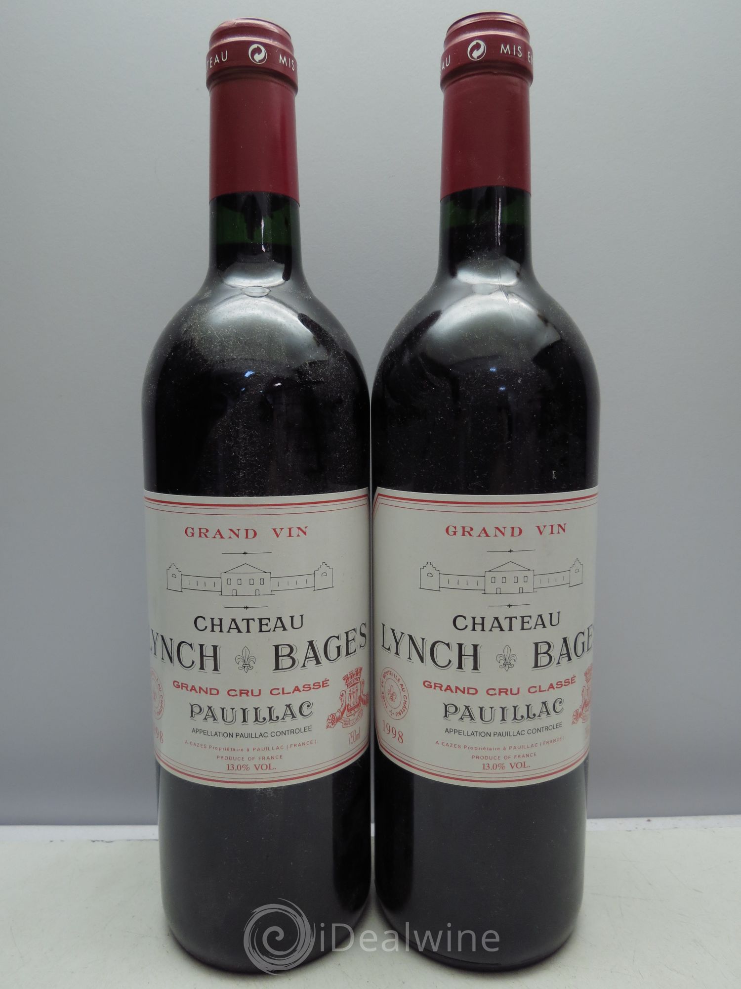 Château Lynch Bages 5ème Grand Cru Classé 1998 - Lot de 2 bouteilles - 0