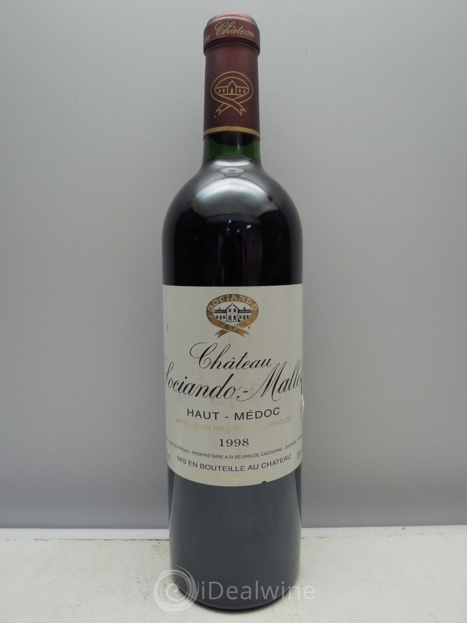 Château Sociando Mallet 1998 - Lot de 1 bouteille - 0