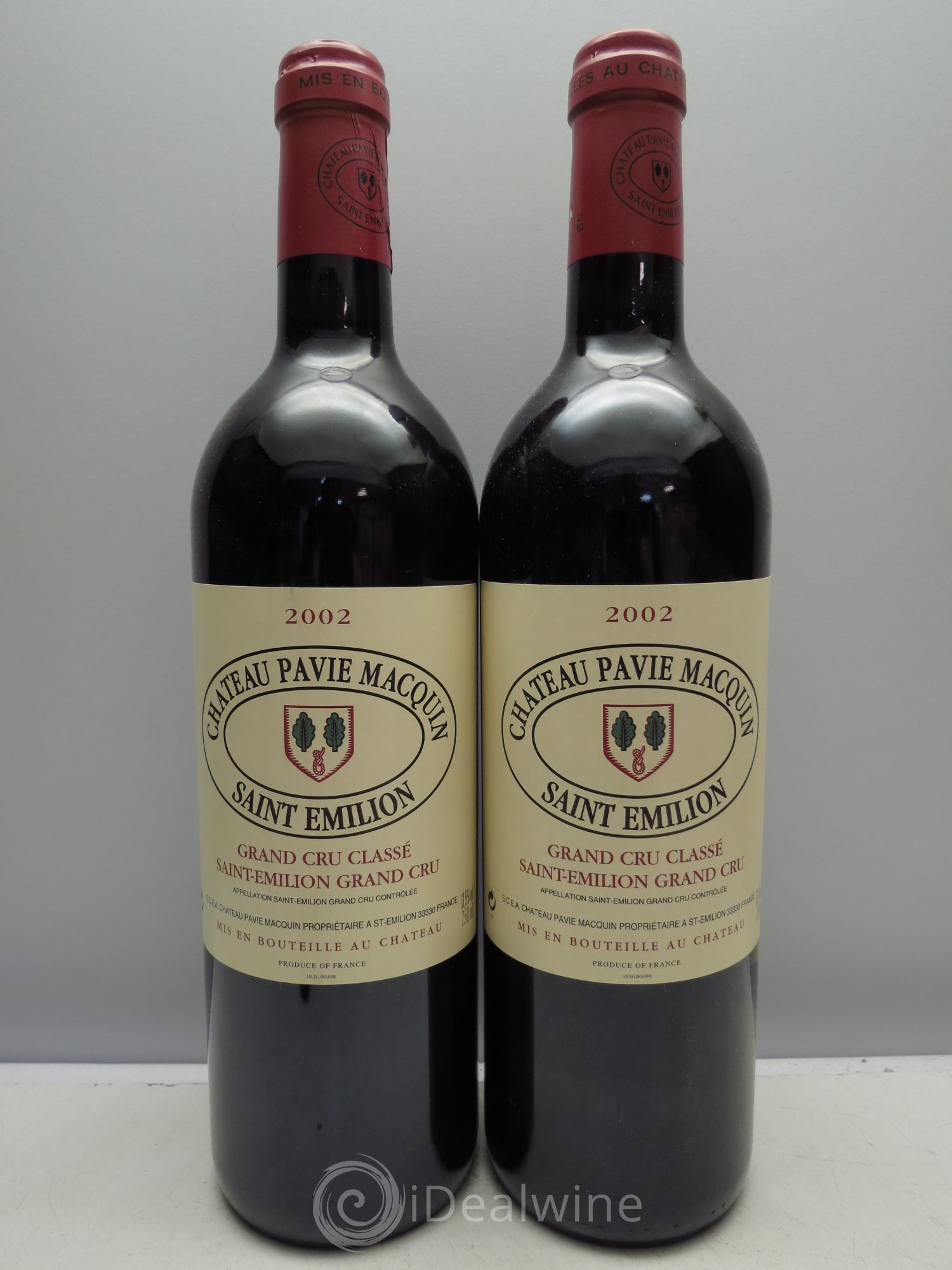 Château Pavie Macquin 1er Grand Cru Classé B 2002 - Lot de 2 bouteilles - 0