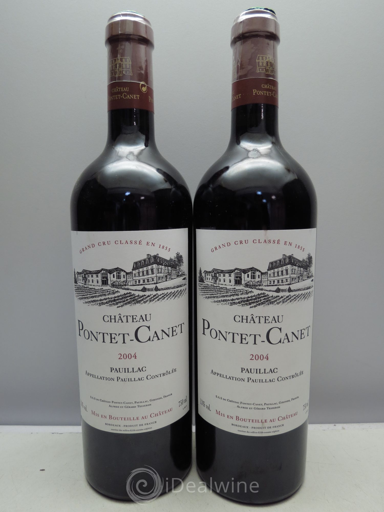Château Pontet Canet 5ème Grand Cru Classé 2004 - Lot de 2 bouteilles - 0