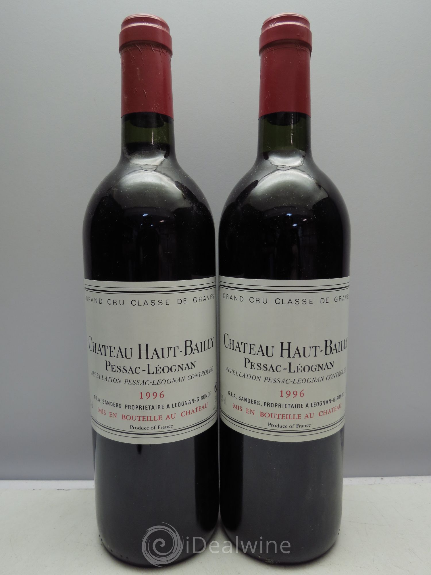 Château Haut-Bailly Cru Classé de Graves 1996 - Lot de 2 bouteilles - 0