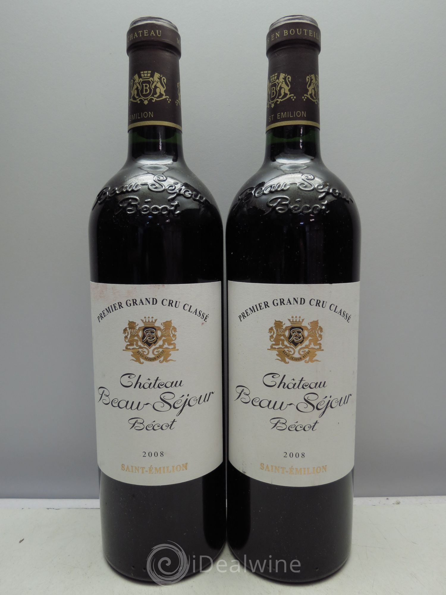 Château Beau-Séjour Bécot 1er Grand Cru Classé B 2008 - Lot de 2 bouteilles - 0