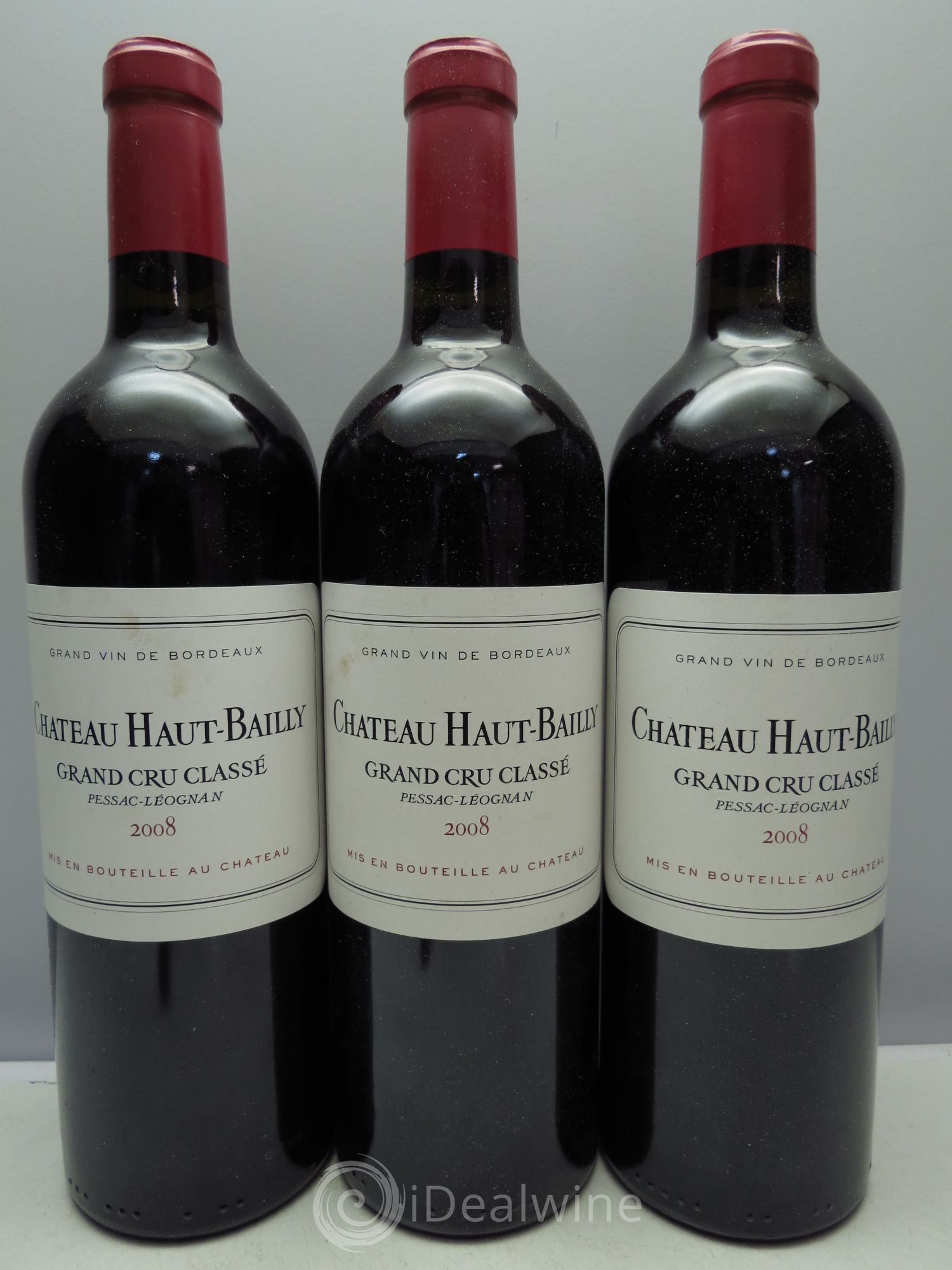 Château Haut-Bailly Cru Classé de Graves 2008 - Lot de 3 bouteilles - 0