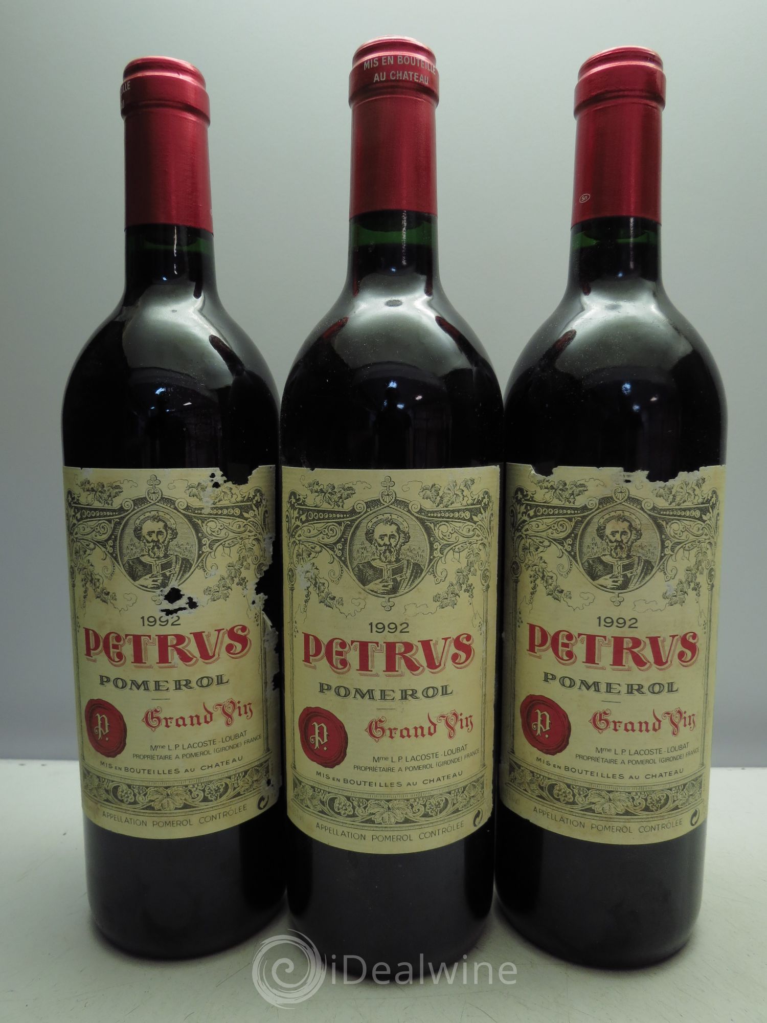 Petrus 1992 - Lot de 3 bouteilles - 0