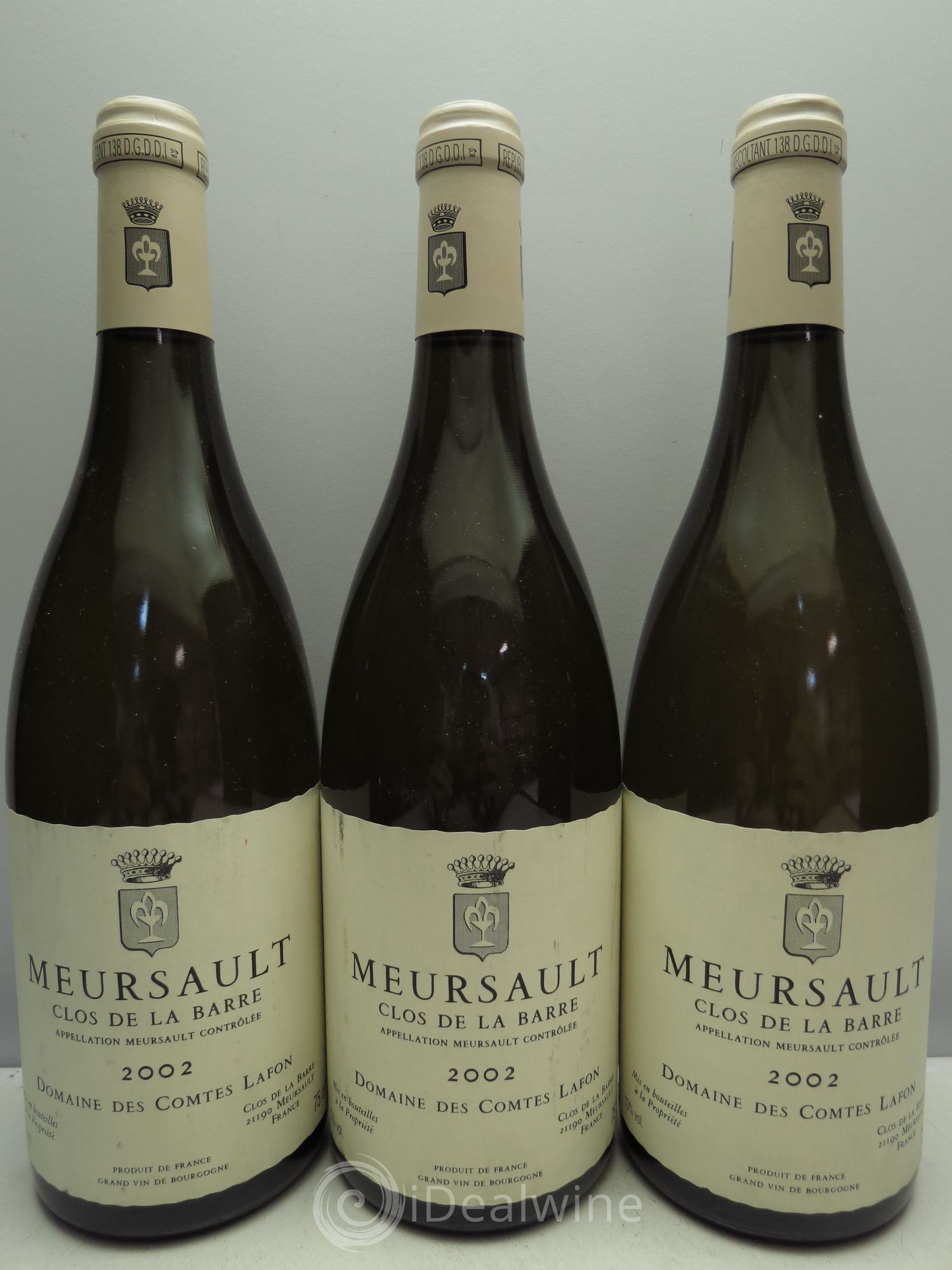 Meursault Clos de la Barre Comtes Lafon (Domaine des) 2002 - Lot de 3 bouteilles - 0