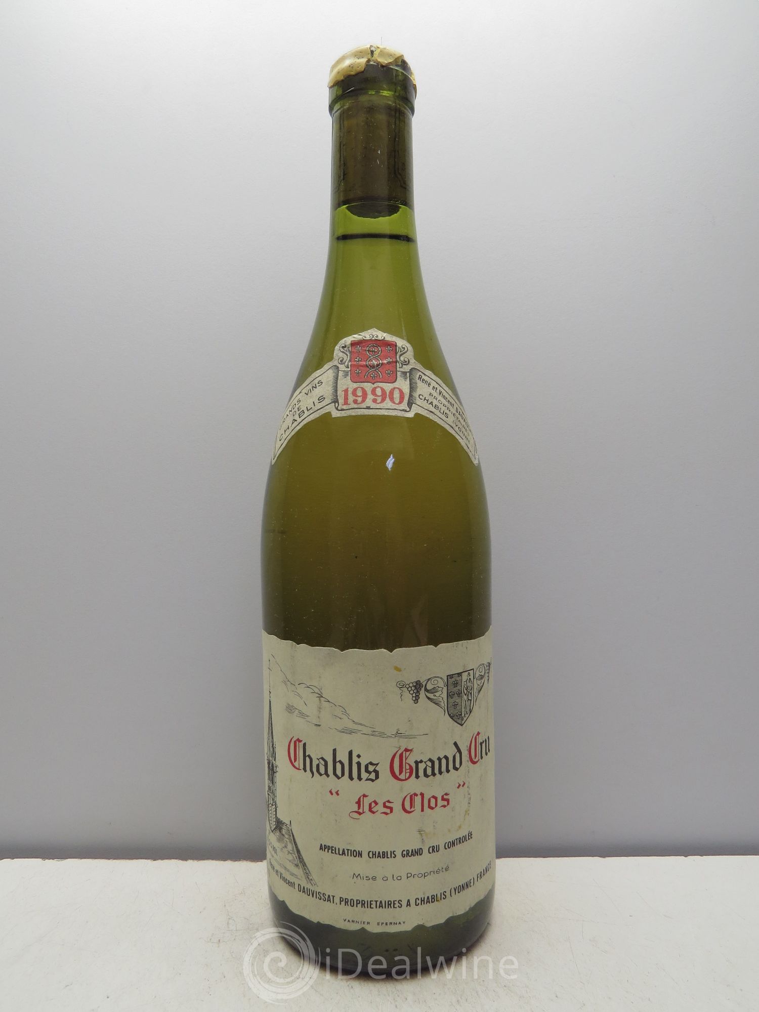 Chablis Grand Cru Les Clos Vincent Dauvissat (Domaine) 1990 - Lot de 1 bouteille - 0