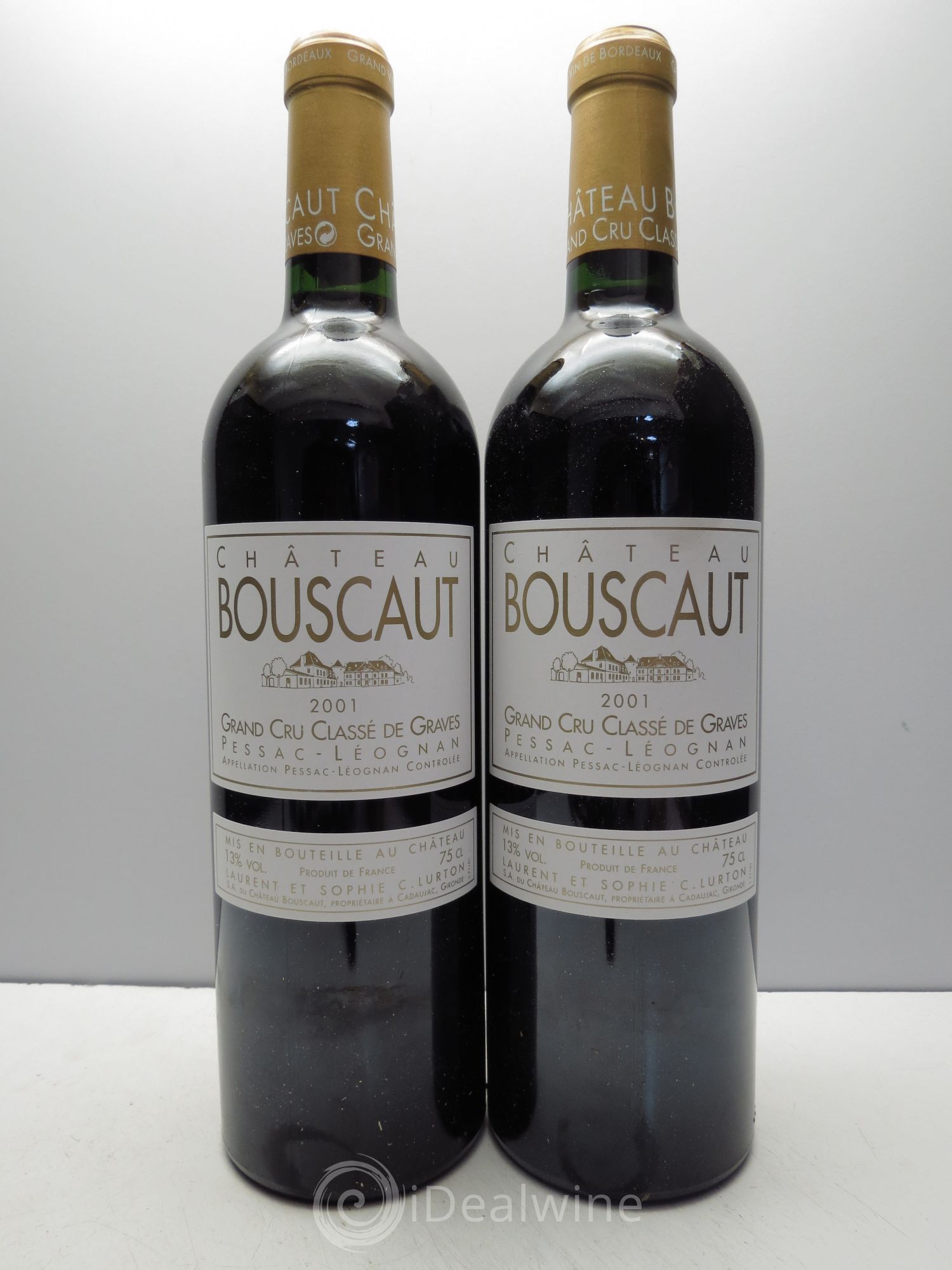 Château Bouscaut Cru Classé de Graves 2001 - Lot de 2 bouteilles - 0