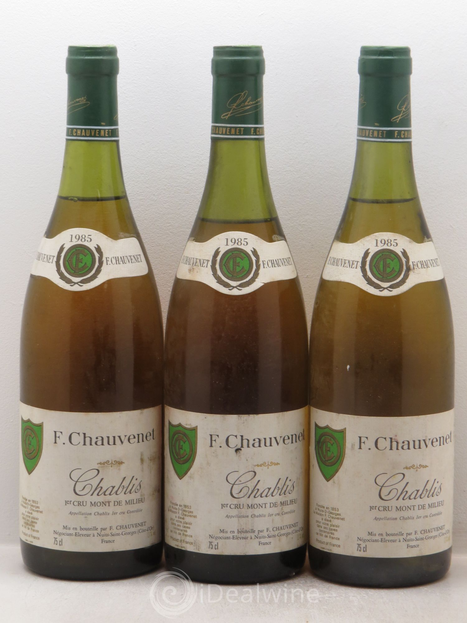 Chablis 1er Cru 1985 - Posten von 3 Flaschen - 0