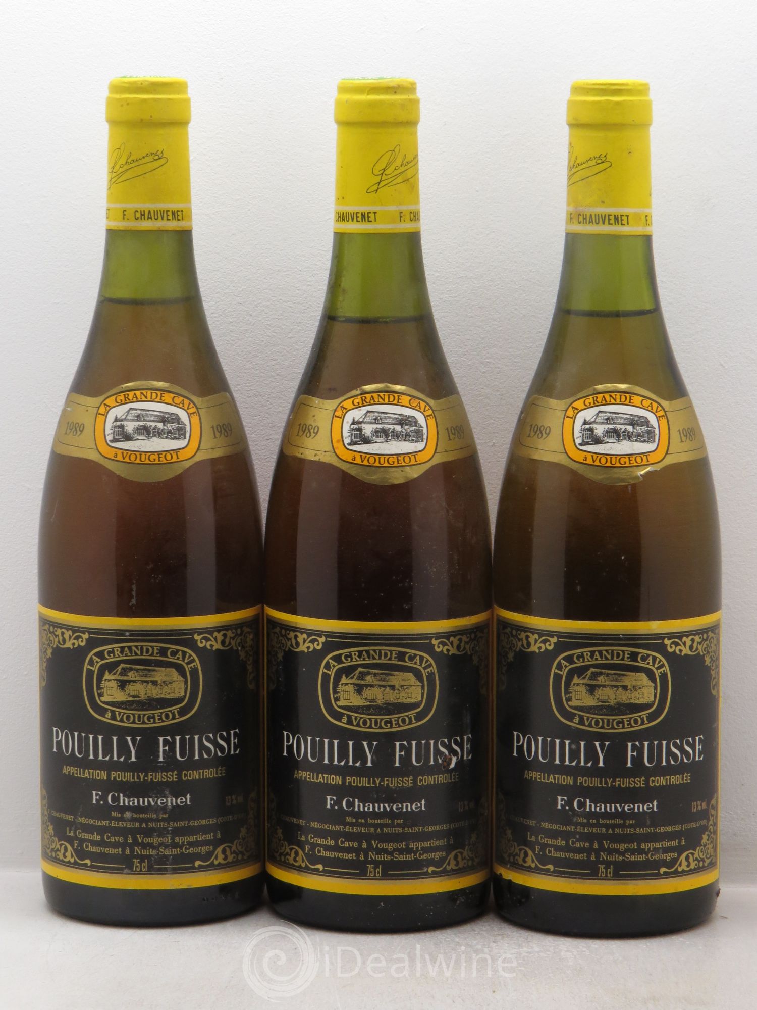 Pouilly-Fuissé Domaine Chauvenet 1989 - Lot de 3 bouteilles - 0