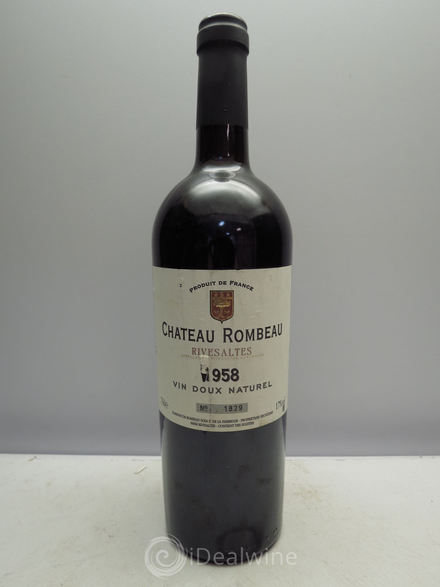 Rivesaltes Château Rombeau 1958 - Posten von 1 Flasche - 0