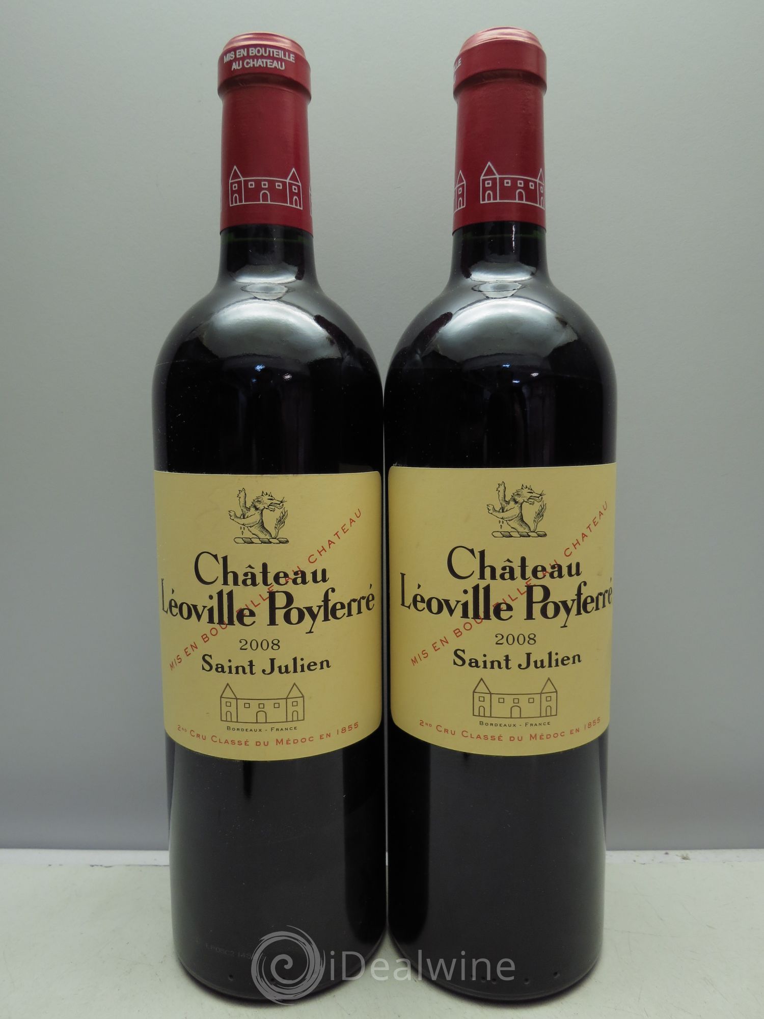 Château Léoville Poyferré 2ème Grand Cru Classé 2008 - Lot de 2 bouteilles - 0