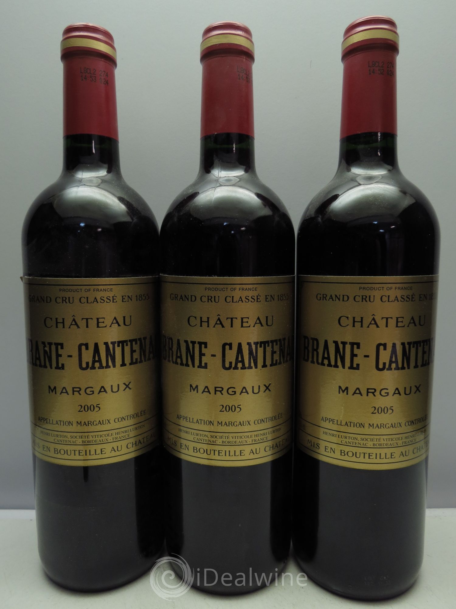 Château Brane Cantenac 2ème Grand Cru Classé 2005 - Lot de 3 bouteilles - 0