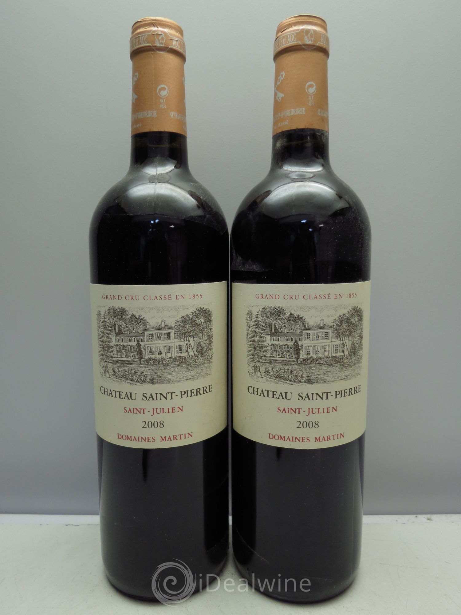 Château Saint-Pierre 4ème Grand Cru Classé (sans prix de réserve / no reserve) 2008 - Lotto di 2 bottiglie - 0