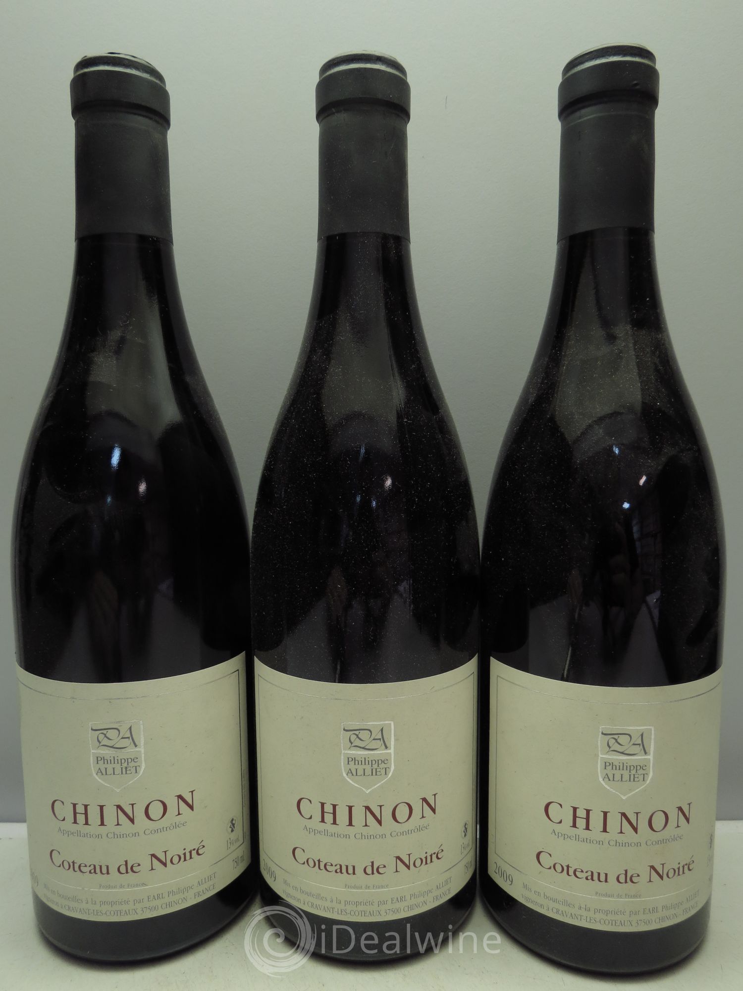 Chinon Coteau de Noiré Philippe Alliet (sans prix de réserve / no reserve) 2009 - Lotto di 3 bottiglie - 0